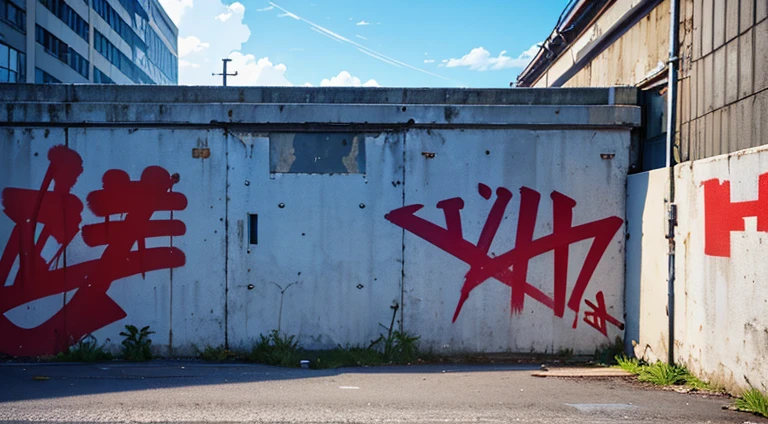 (scenery, En plein air, skye:1.2), Masterpiece, Best Quality, beatiful face, 8K, absurdress, (Rusty metal signs:1.2), concrete wall, cables, Six, Fences, Wall paint, graffiti, From directly above, perspective, Depth of field, HDR, (bleach bypass, ginnokoshi:0.8), Cinematic lighting, Professional lighting, очень темные тени sceneryа, High contrast, sharp-focus, hight resolution, photografic, A hyper-realistic, Ultra Detailed, sharp details, finely detail