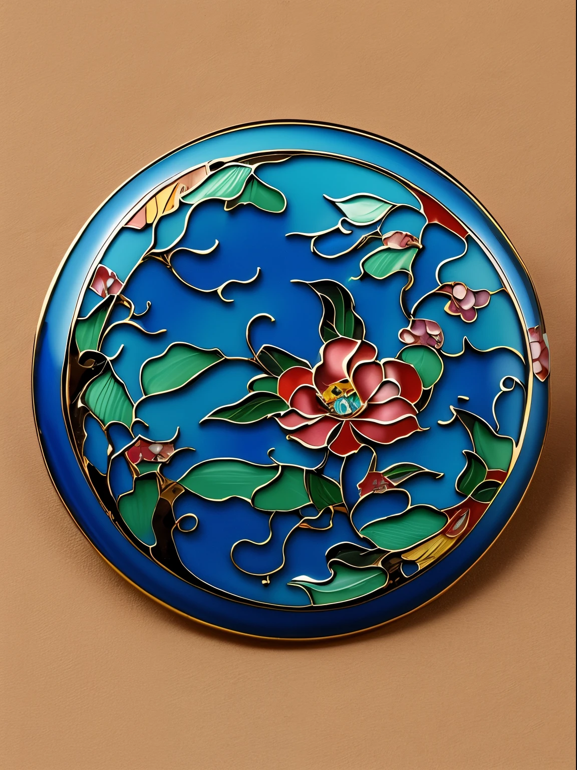 Chinese cloisonné enamel crafts，cloisonne，brooch