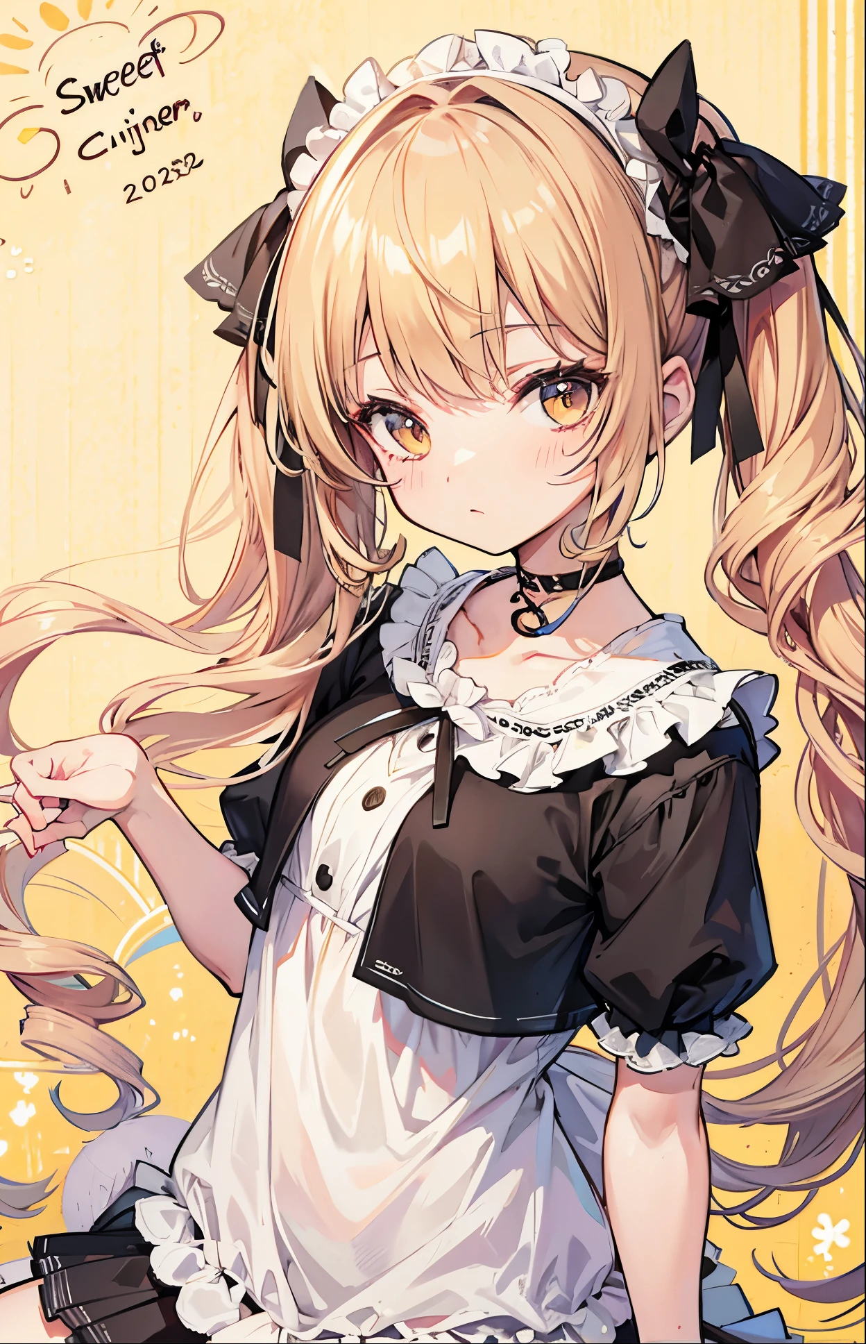Sweet girl,Curly twintails and soft clothes,pvz corn pitcher personified