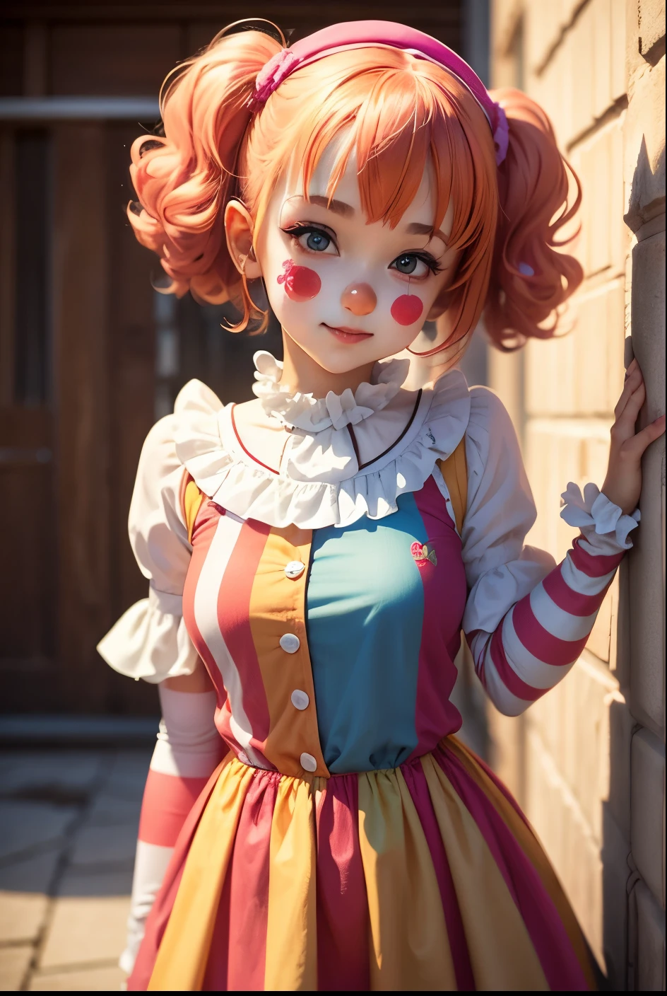 Cute girl, clown