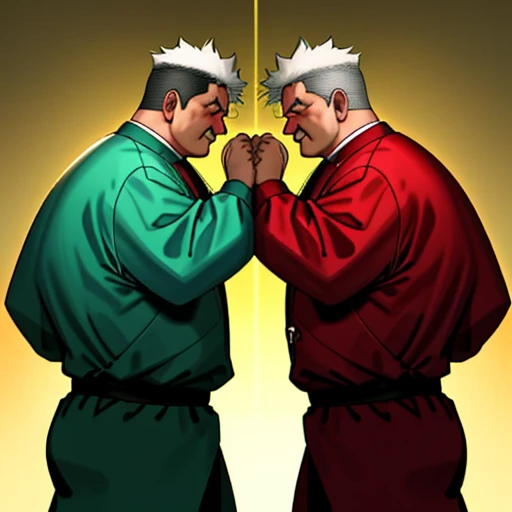 Twin brothers,age 55,fat,Beat each other