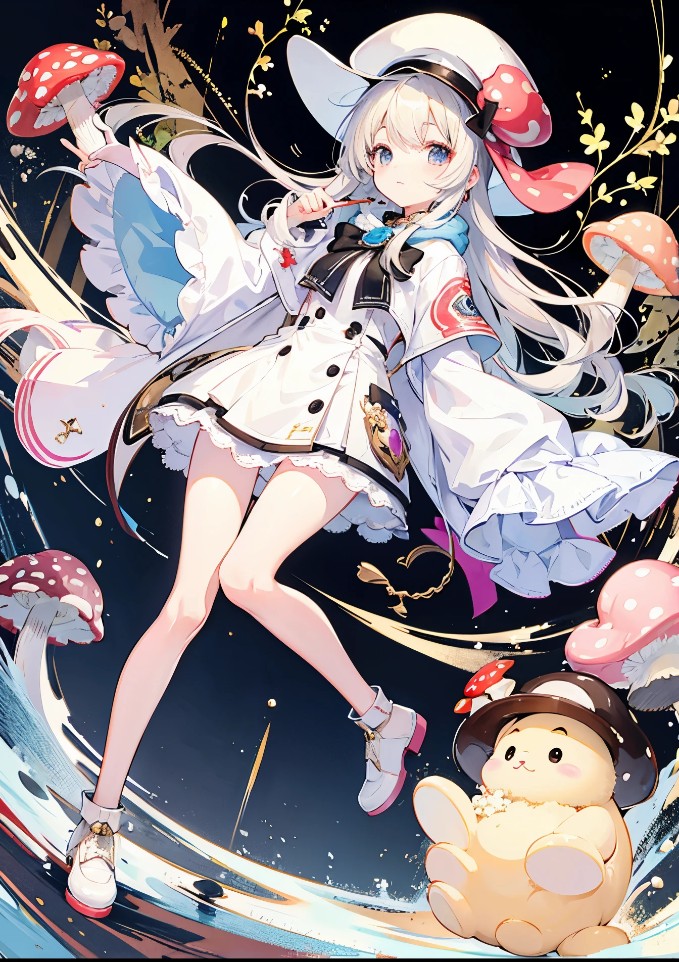 (masterpiece、highest quality、highest quality、Official Art、Beautiful and beautiful:1.2)、(One girl:1.3)Hatsune Miku、Twin tails,Big Breasts,masterpiece,(highest quality:1.3),One girl,Barbara \(Genshin Impact\),smile,Official Alternative Costumes, choker,Sailor's hat,Hat Flower,blue eyes,Blonde,Twin tails,Blue one piece swimsuit,Yellow ribbon,Removable sleeves,Animal Bag,Blue sailor collar,Striped ribbon,Exposing shoulders,Thigh strap ring_length, whole body,