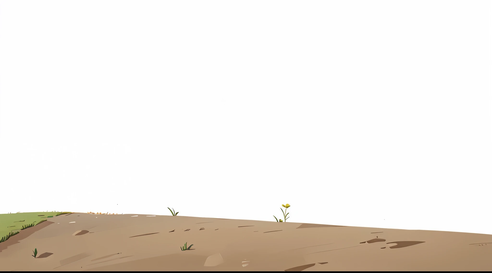 soil, land, ground, grass in the corner,