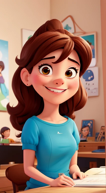 desenho animado de uma mulher com um grande sorriso no rosto, caricatura illustration, retrato dos desenhos animados, caricatura!!!, caricatura, caricatura style, caricatural, arte digital cartoon, pintura digital dos desenhos animados, cartoon arte digital, in cartoon style, charicatura, arte dos desenhos animados, cartunesco, arte digital!!, cara dos desenhos animados, arte dos desenhos animadosstyle, desenho digital, retrato digital, digital sketch