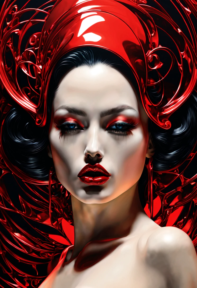 rfktrstyle (((sexaul penetration shot portrait))):3.3,"Master of the night, seduces with entrancing melodies, emerging from the depths of darkness, her lips stained blood-red, firm cleavage, offering an eternal embrace in shadows."  perfectly centred, neo-expressionist oil paint, centred, close cleavage portrait by hajime sorayama, render style (3DMM_V12) 3DMM,  slick bold design, clean glossy lines, digital illustration, gloss finish, aesthetic, impeccable detail, awesome visual impact, endowed with gloss finish, bathed in volumetric lighting, refined by hugh hefner, Add_Details_XL-fp16 algorithm, 4D octane rendering, infused with global illumination and precise line art, softened through macros, executed with V-Ray, epitome of visionary art, nuanced by elegant perfectionism and pop art consumerism, infused, aw0k euphoric style negativeXL_D unaestheticXLv13 --niji 50  --testp --chaos