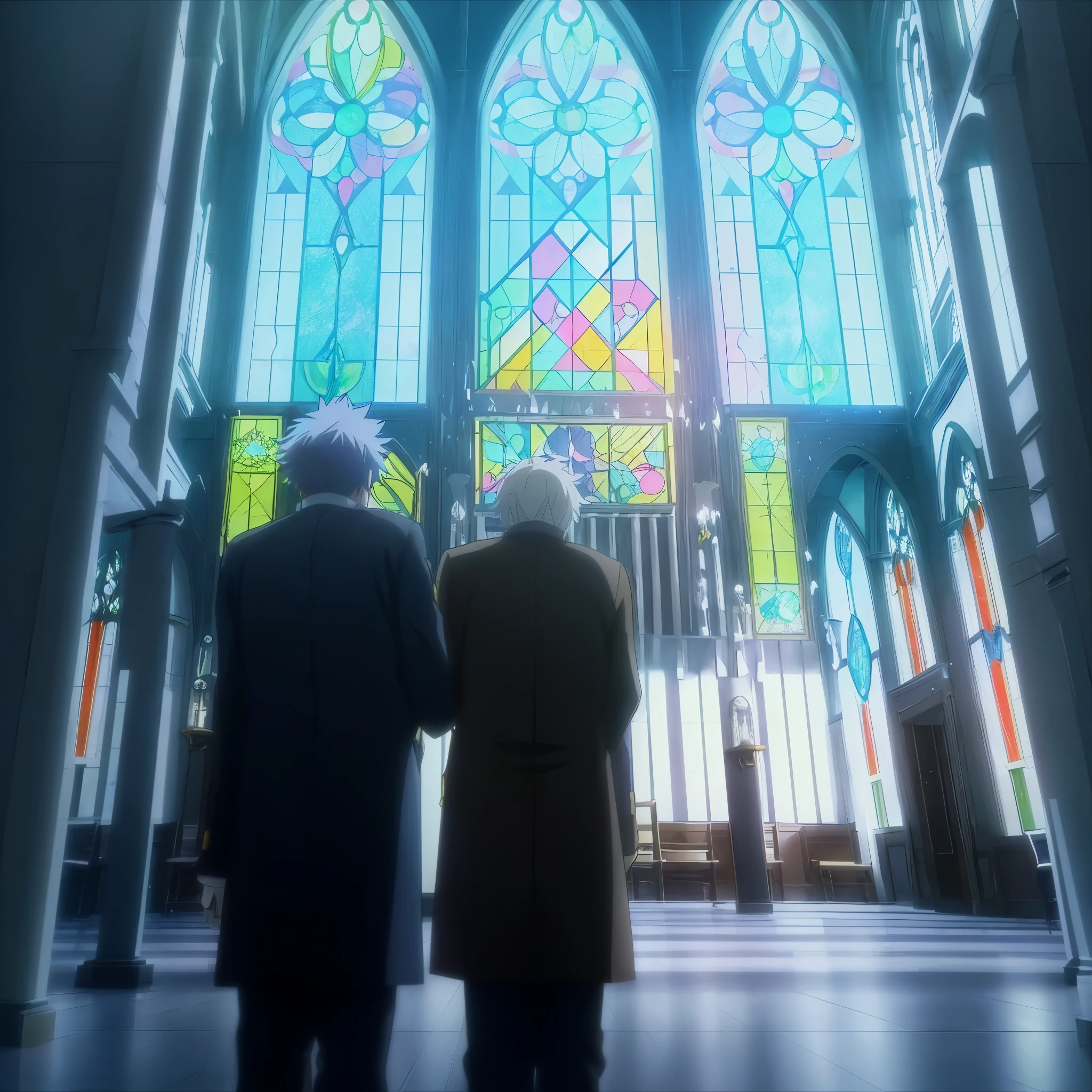 anime characters in a church with a stained window, anime concept hdr anime macmanus, katekyo hitman reborn, screenshot from a 2012s anime, still from tv anime, screenshot from the anime film, today's featured anime still, still from anime, albedo from the anime overlord, epic 8 k hd anime shot, an epic anime of tuff luck