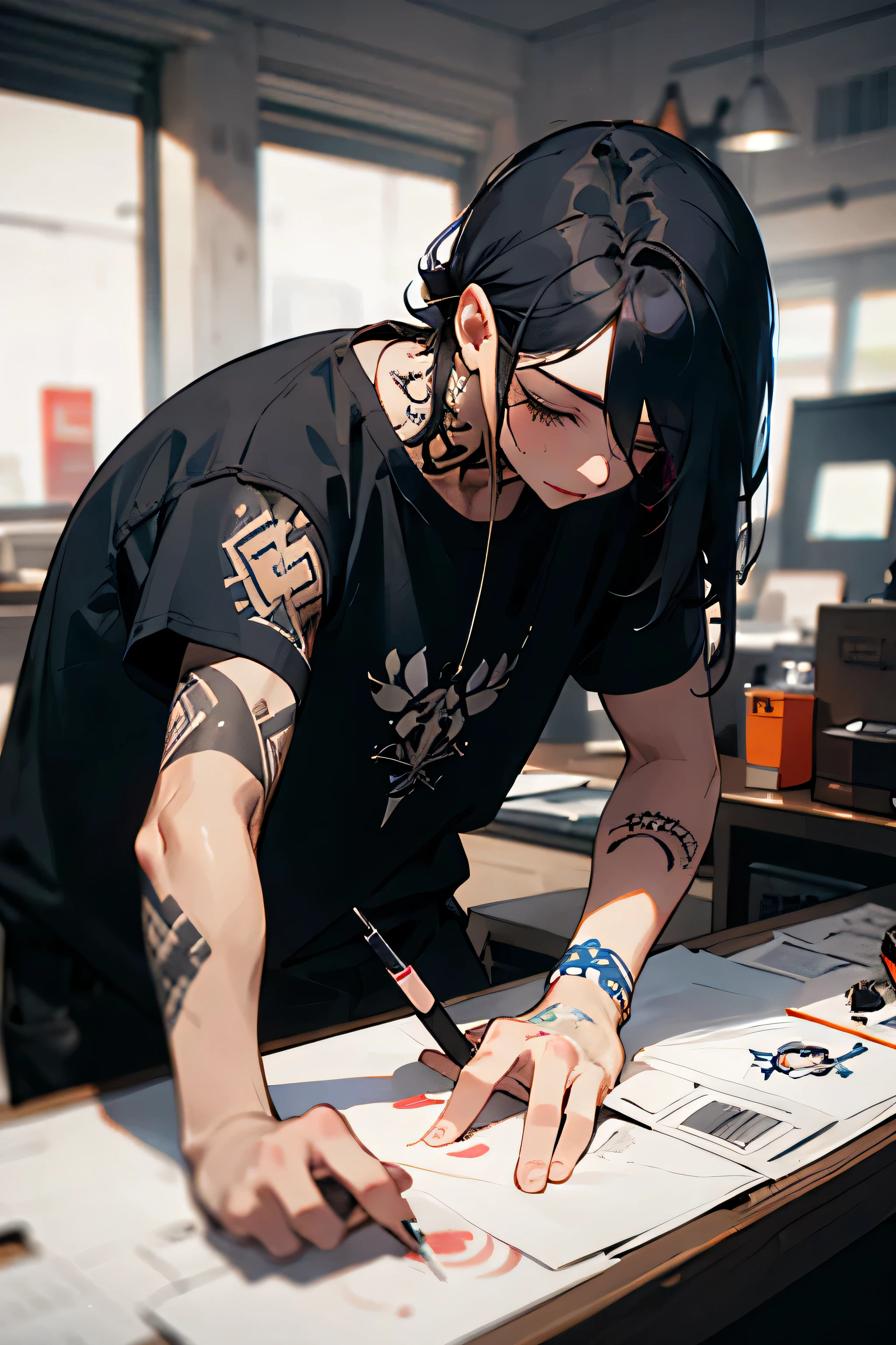 tattoo artist at work