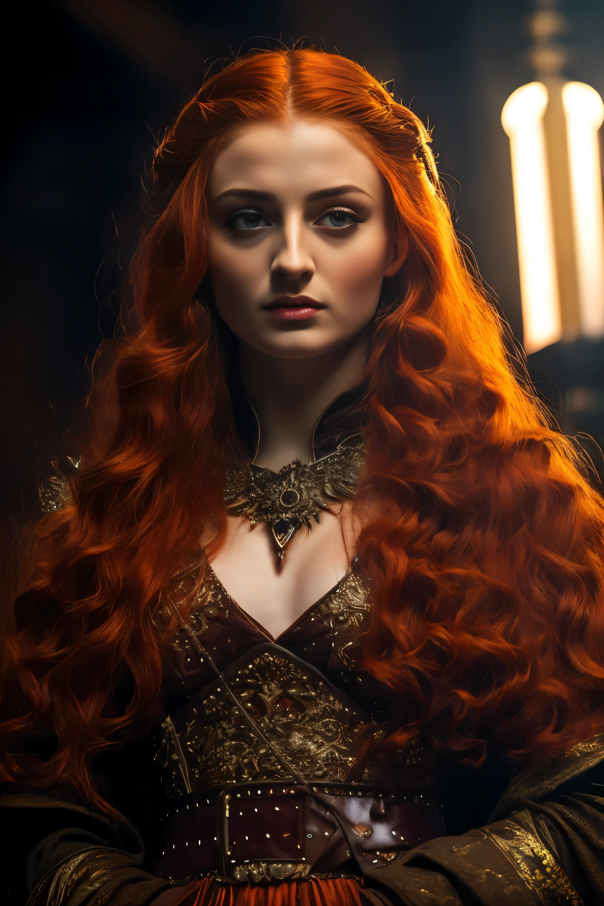 Sansa Stark, Sansa Stark played by Sophie Turner, Inspired by Game of thrones series, (modelo Elden anel geral radahn no deserto vermelho europeu masculino vermelho, (Orange hair male sorcerer sorcerer casting spells fire prince noble eyes rich color brown red), (rosto raspado cabelo vermelho vermelho). (atraente, corpo inteiro bem definido, pele em 4k, stand, luz), Cinematic lighting. fotografia, Detailed symmetrical realistic face. David haller como um gladiador romano traje europeu Roma grego e vermelho e dourado traje romano com joias de rubi extremamente detalhado , peach skin, Auburn Cabelo, master part, disparate, Nikon D850 Fotografia de Stock, Kodak Portra 400 F1.6 Lens camera, extremamente detalhado, Amazing, detalhes finos, textura hiper realista, dramatic lighting, alta qualidade, Full Resolution, foco nítido, extremamente detalhado , Cinematic lighting, 8k UHD.