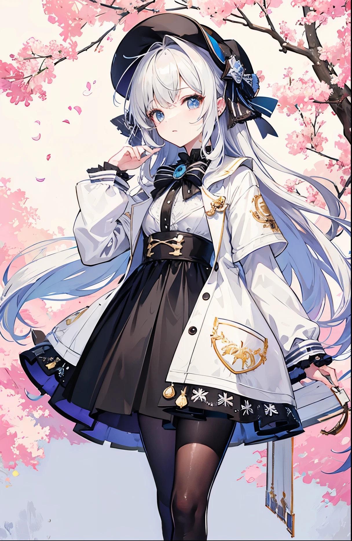 Charm mushroom,personification,Light soft color coat and hat,Sweet girl