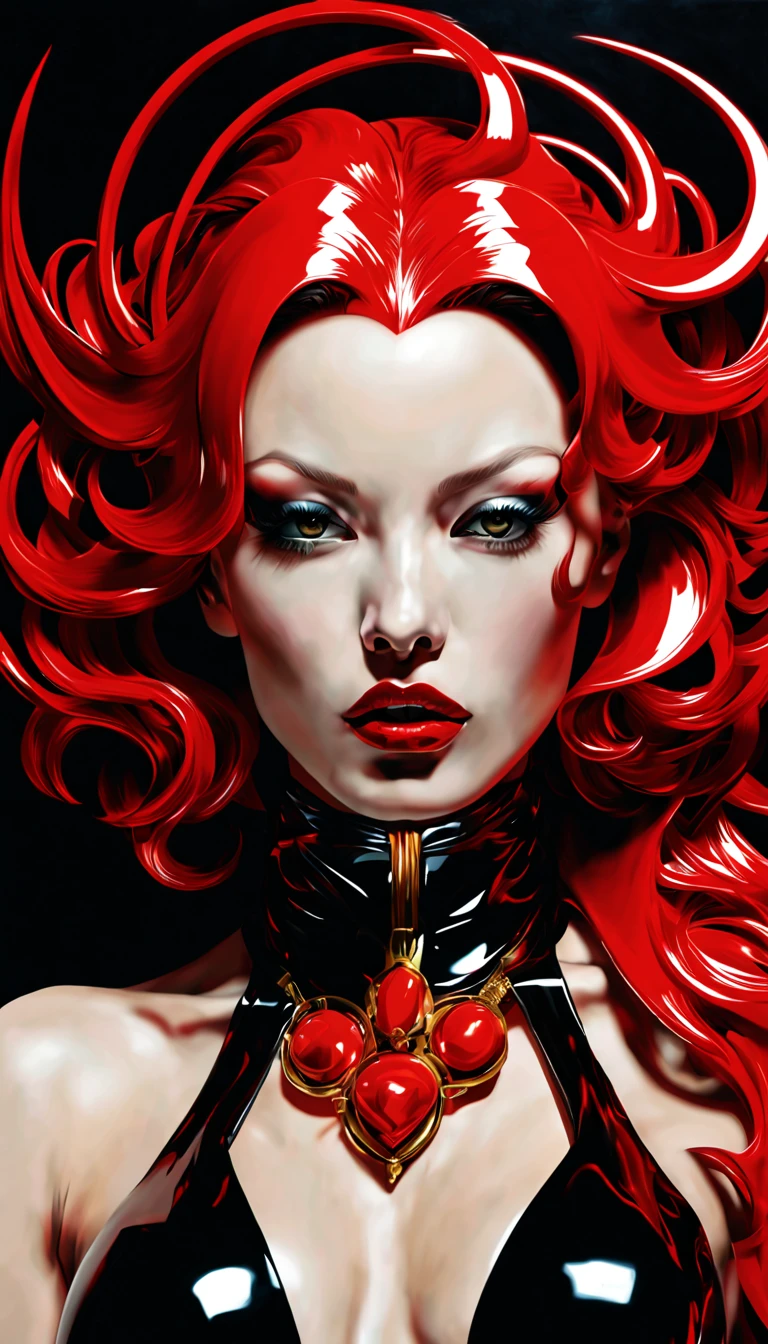 rfktrstyle (((sexaul penetration shot portrait))):3.3,"Master of the night, seduces with entrancing melodies, emerging from the depths of darkness, her lips stained blood-red, firm cleavage, offering an eternal embrace in shadows."  perfectly centred, neo-expressionist oil paint, centred, close cleavage portrait by hajime sorayama, render style (3DMM_V12) 3DMM,  slick bold design, clean glossy lines, digital illustration, gloss finish, aesthetic, impeccable detail, awesome visual impact, endowed with gloss finish, bathed in volumetric lighting, refined by hugh hefner, Add_Details_XL-fp16 algorithm, 4D octane rendering, infused with global illumination and precise line art, softened through macros, executed with V-Ray, epitome of visionary art, nuanced by elegant perfectionism and pop art consumerism, infused, aw0k euphoric style negativeXL_D unaestheticXLv13 --niji 50  --testp --chaos