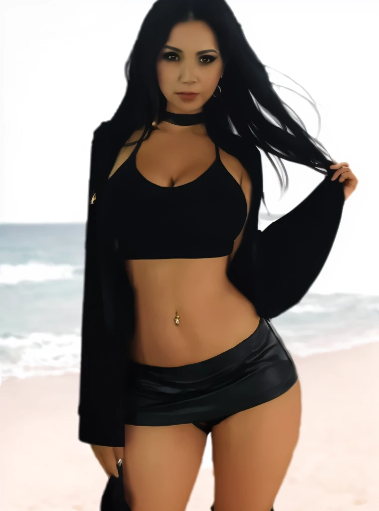 from above,(1girl,solo,house wife,40 years old),(after-cum),(realistic:1.5,high resolution,best quality),masterpiece,(nsfw,spread pussy),full body,pale skin,(extra long shiny hair,blunt bangs,extra light amber hair,Curl outward,hair over one eye,hair blowing in the wind),pointy breasts,medium breasts,looking at viewer,(female masturbation,crotch grab,girl trembling with sexual climax),(beach)
