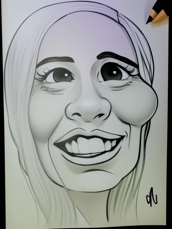 desenho de uma mulher com um grande sorriso no rosto, caricatura!!!, caricatura, caricatural, caricatura style, retrato!!!!!!, self - retrato!!!!, por Estuardo Maldonado, cartoon retrato, desenhos animados realistas, Alarcon Cartunista, caricatura illustration, desenho dos desenhos animados, cara dos desenhos animados, sombreamento!!!, retrato!!!, Descrito!!!, Potrait