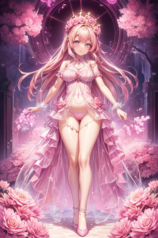 pink space with pink candles and pink flowers and pink candles、beautiful pink atmosphere, 美しいピンク色の花とPink crystal, Gorgeous pink setting, luxury pink wedding, very magical and dreamy, Centerpiece, The setting of a fairy tale:, Beautiful pink atmosphere,pink flower decoration, Dramatic and beautiful pink lighting, dramatic theme, Heavenly dramatic pink lighting, Richly decorated, pink chandelier, Gorgeous atmosphere, romantic theme、,Single Side Rock Hairpin Blush Modern Cinematic Lighting,Ray tracing,Drop Shadow Wide Shot UHD,Textured skin,高いdetaileds,Top quality 4K、best qualtiy，tmasterpiece，超A high resolution，（真实感：1.4），RAW photogr，冷たいPink light，1girll，(slim，sexy big breasts)，ssmile，long pink hair，Pink hair ornament，(Slender Leg，cross leg), (Pink string lingerie，Transparent pink lingerie、pink sheer lace lingerie)，beautiful goddess，detailedsなシーン, painting-like, beautiful goddess，detailedsなシーン, beautiful digital illustrations, detaileds，超detaileds, cinematic quality, (Beautiful and beautiful big breasts)((((A large amount of pink flowers floating in a pink lake々))))、Pink light、pink colored lights、princess carry, full bodyesbian, See-through sexy lingerie, Transparent Lingerie、Sheer lingerie、big nipples、pink nipples、Pink areola、Large breasts, masutepiece,clitoris、Best Quality, きわめてdetaileds、Open legs、opens legs、Spread your legs、Float your hips、throw one&#39;s legs out、huge tit、thigh、Are sleeping、frombelow、best body、Best style、Perfect style、Beautie、Beautuful Women、The most beautiful in the world、hime-cut、(A large amount of pink flowers on the head)、princess carry、Pink crystal、pink gemstone、pink glitter、(((soak in pink liquid)))