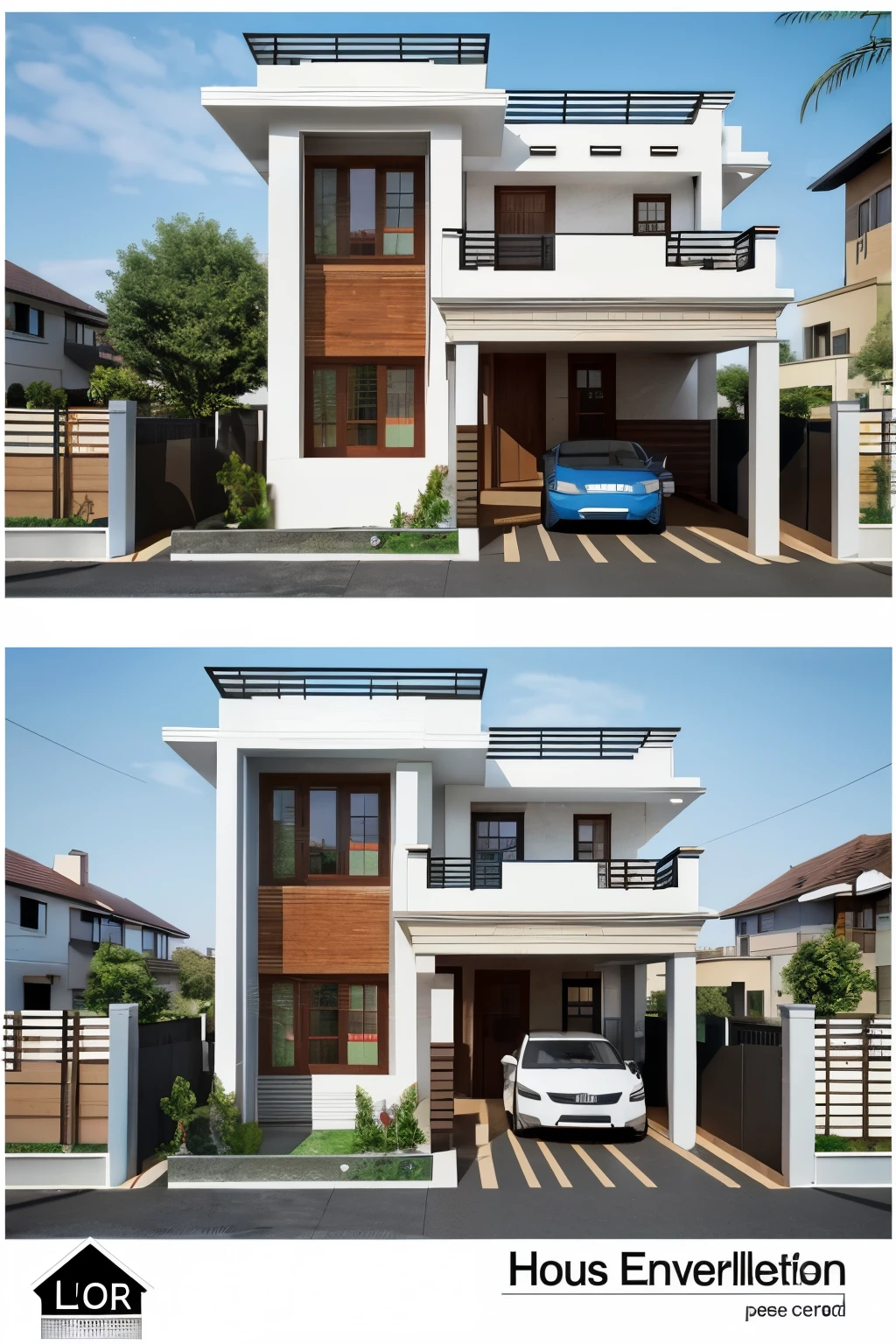27 feet house front elevation design