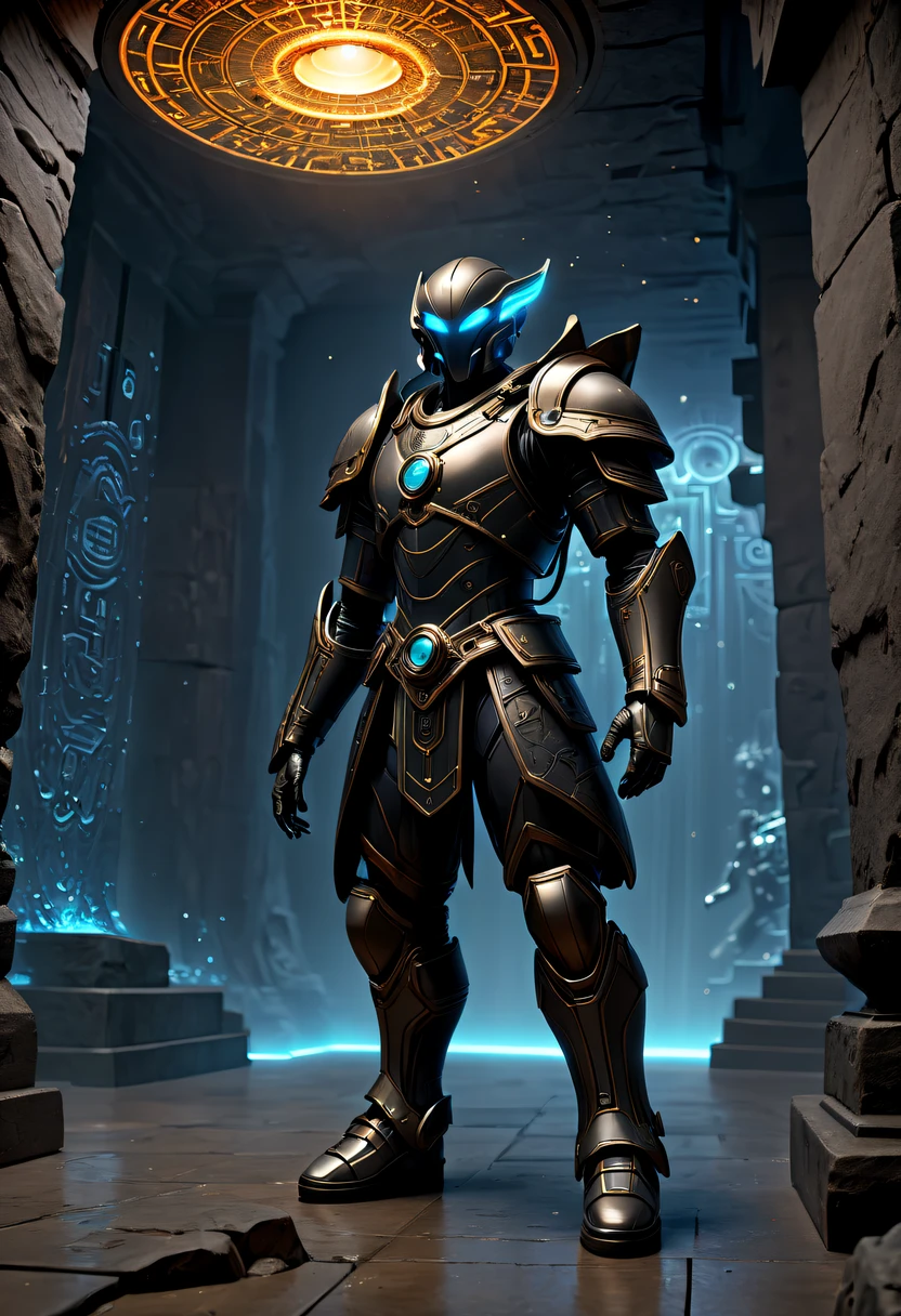 A wonderful underground cave, Alien civilization ruins, a mysterious tomb, Metal coffin, a treasure, Sparkling gold coins, terracotta warriors, antiquities, cultural relic, alien hieroglyphics, future-tech, 诡异的magia力量, unknown cosmic energy, eye of control, Scan grid, epic, grand, octaneratingrendering, Enhanced, iintricate, ((Dark)),epic,8K,Fantastical,ultra - detailed,magia, Cast spells,black hole,threatening,Ridiculous resources,Abyssal,magia Circle,Excess energy,sci-fy,Abyssaltech,dark energy,Ethereal,solution,ssee-through,Abyss,Anti-tech,sci-fy,Pure energy, (tmasterpiece, flagship artwork, offcial art, professional, Unity8k wallpapers:1.3), ultra - detailed, (actual, photoactual, photo-actual:1.37), HighDynamicRange, hyper HD, Studio lighting, Ultra-fine painting, Focus sharp, physically-based renderingt, professional, vivd colour, bokeh.