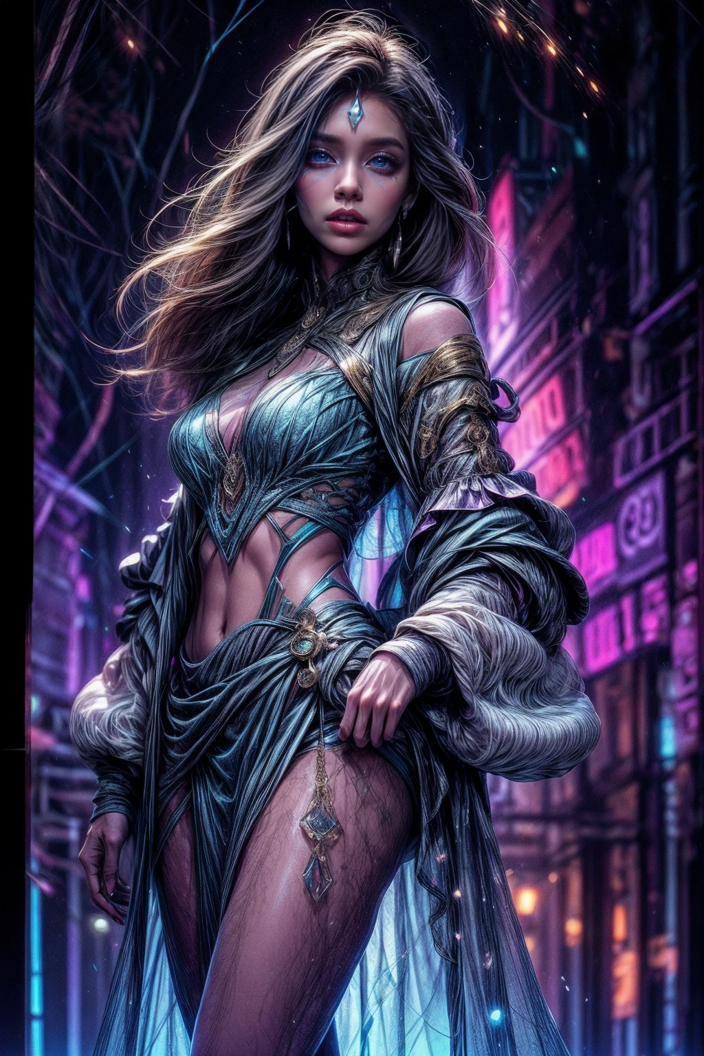 funny looking cute young woman with long braid, looking over her shoulder, funny face. beautiful shimmering eyes, makeup, braid hair, interesting exotic pose, low cut clothes. boots, heels, city backdrop, down to finest detail, eye lashes, cant belive how beautiful she is, funny, in the style of digital illustration, artgerm, poolcore, curves, Bagshaw and Eve Ventrue and Jeremy Lipking, ultra hd, hdr, 8k,, candid celebrity shots, fantastic light and smooth shadows