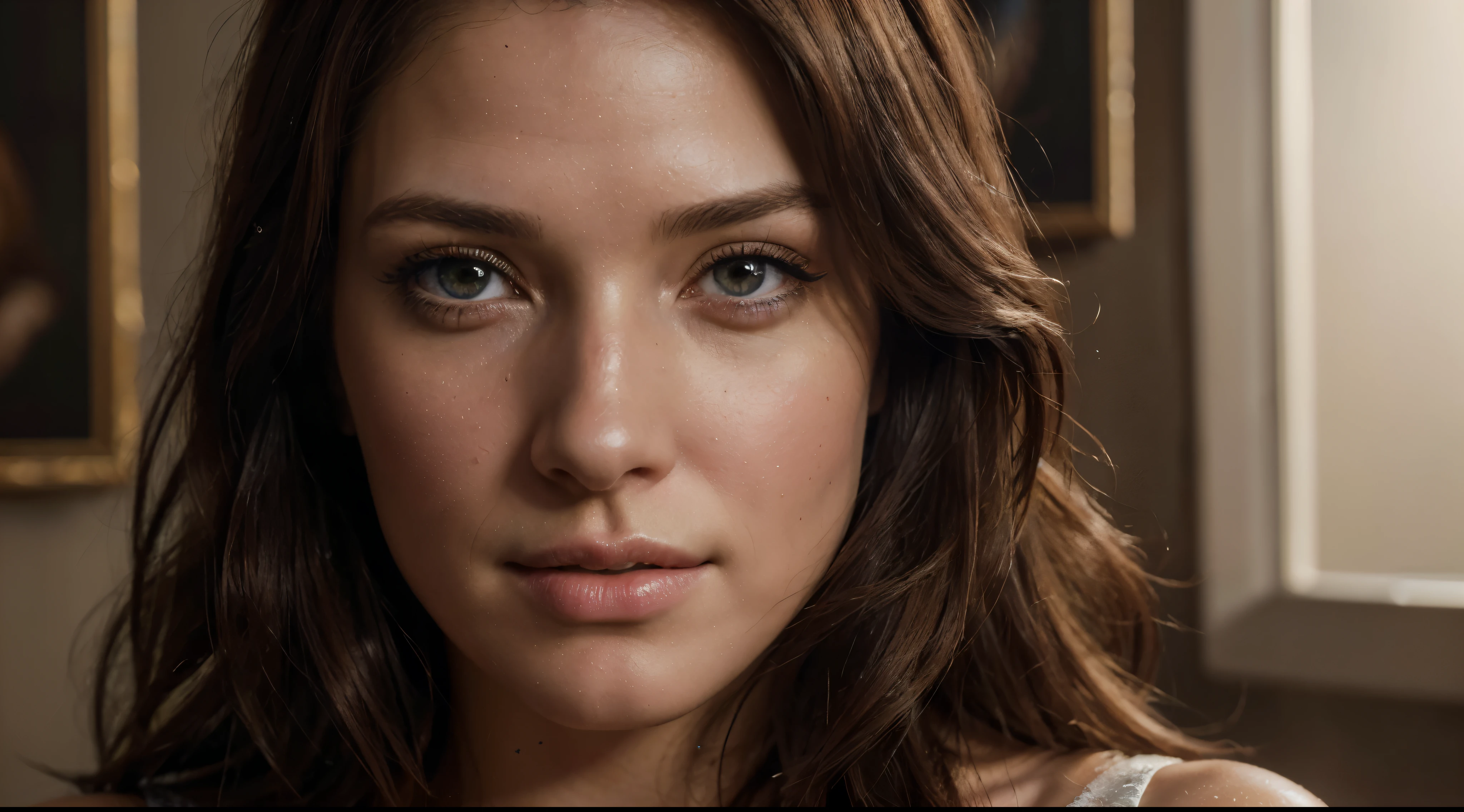 (best quality,4k,8k,highres,masterpiece:1.2),ultra-detailed,(realistic,photorealistic,photo-realistic:1.37),HDR,UHD,studio lighting,ultra-fine painting,sharp focus,physically-based rendering,extreme detail description,professional,vivid colors,bokeh, Cobie Smulders,Evangeline Lilly,beautiful detailed eyes,beautiful detailed lips,extremely detailed eyes and face,long eyelashes,medium:oil painting,portraits,vivid colors,soft lighting, long hair