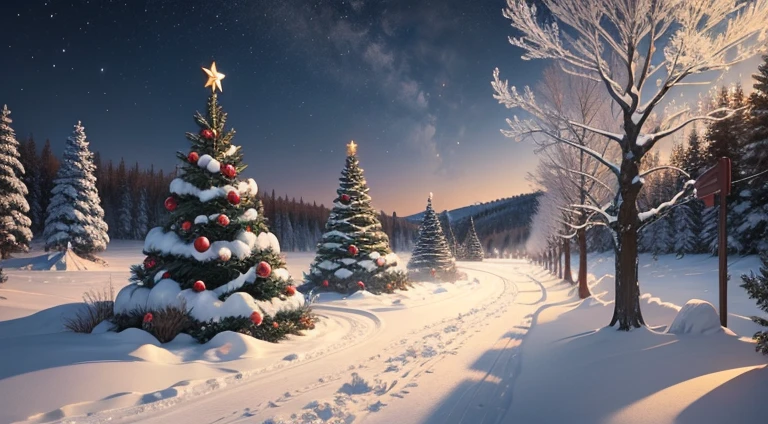 create Christmas landscape