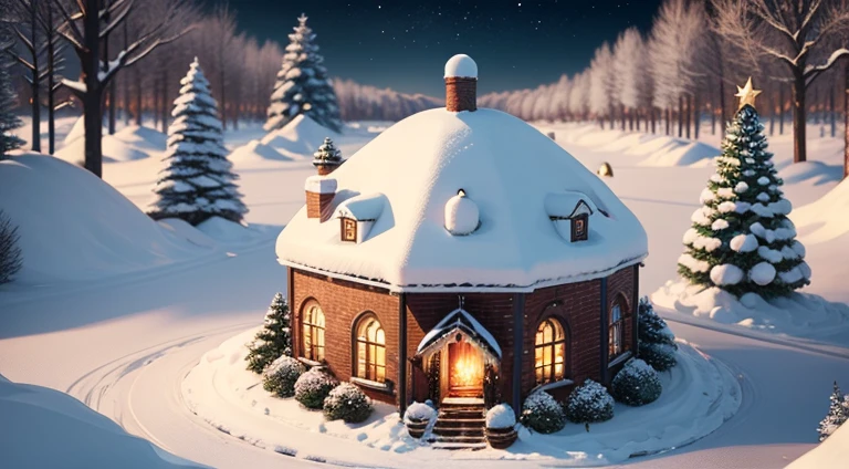 create Christmas landscape