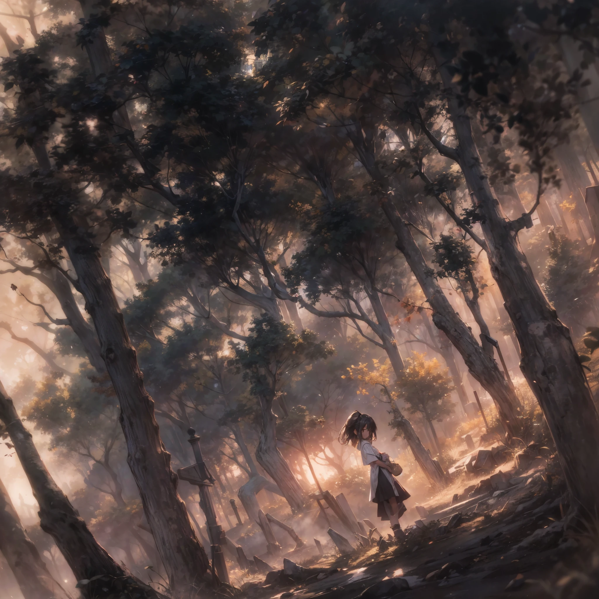 Base Layer (Setting): A chiaroscuro landscape where light and darkness battle, reminiscent of German Expressionist scenes, BREAK
Middle Layer (Main Character): A girl characterized by light, her features and attire radiating purity, stands opposite another girl enshrouded in shadows, BREAK
Foreground Layer (Additional Elements): Objects that symbolize conflict and duality, such as contrasting motifs and symbols, are scattered around them, BREAK
Effect Layer (Focus): The play of light on one girl's face and the engulfing shadows on the other highlight their inner struggle, BREAK
Final Touches (Atmosphere): The scene is imbued with an atmospheric tension, with each element contributing to the narrative of light versus dark.