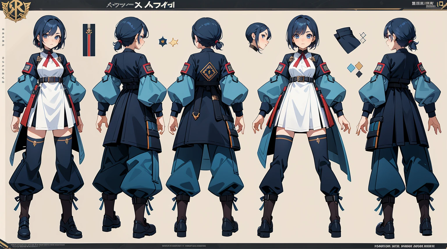 Female original character action reference sheet adoptable,