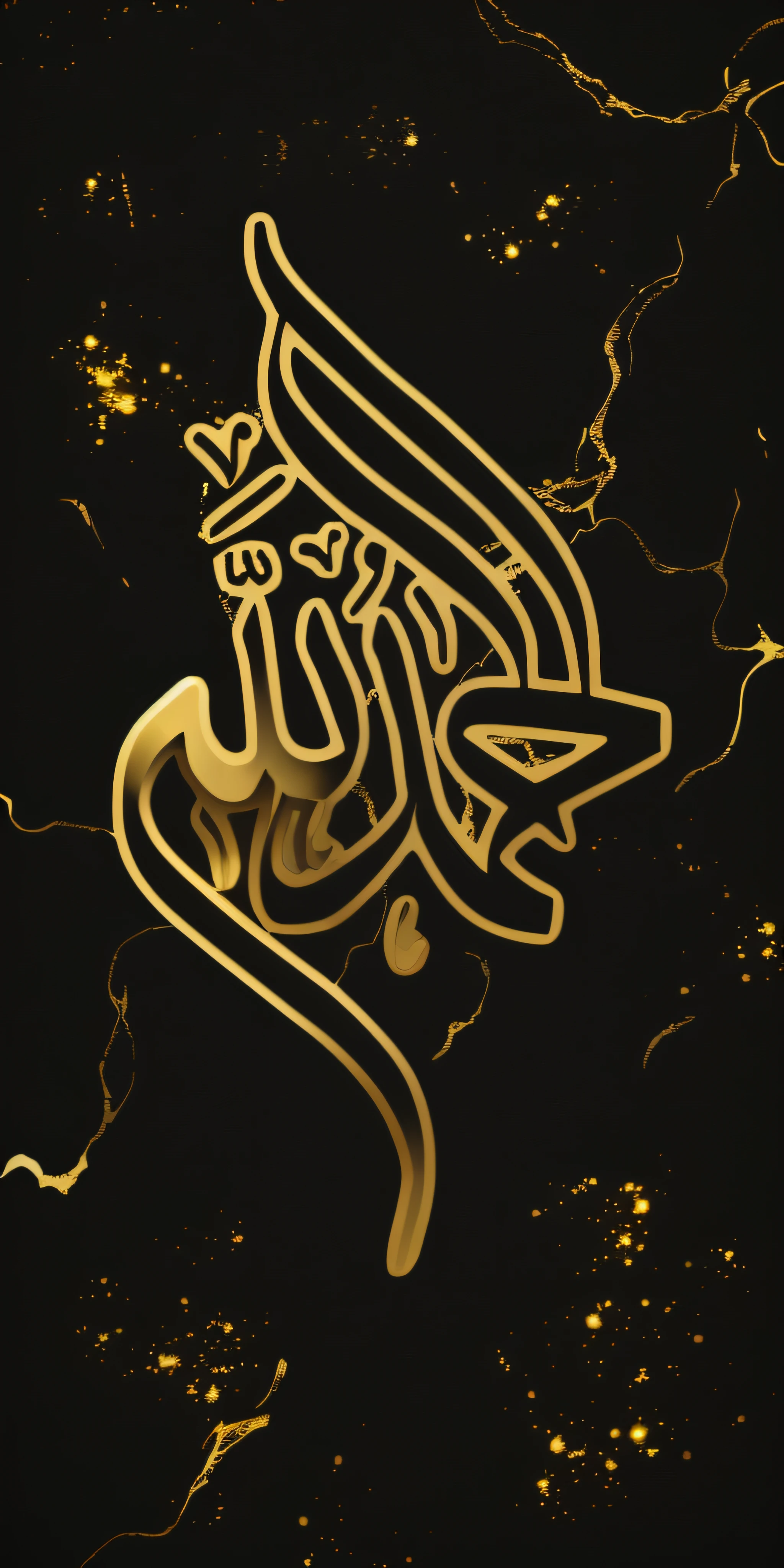 gold grungy effect on black background