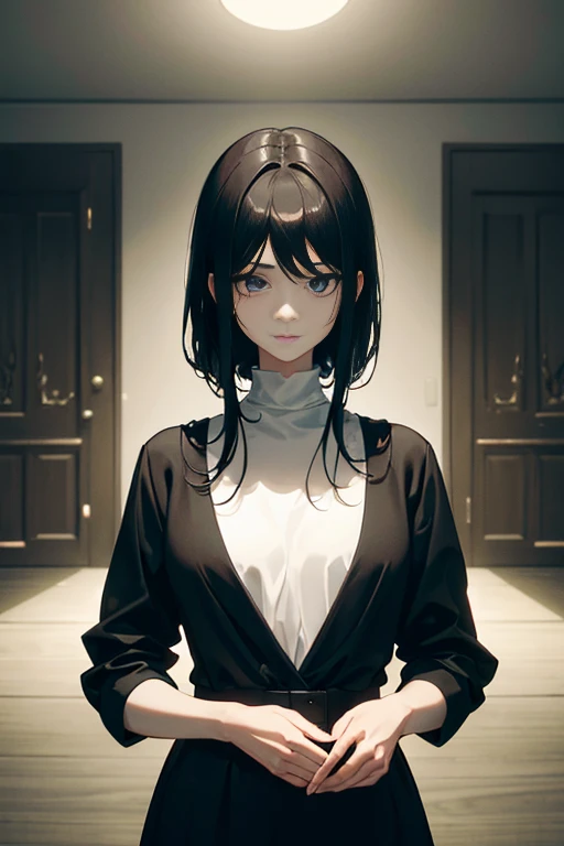 A person standing in a dimly lit dark room, (best quality, highres, professional:1.2)ultra-detailed, realistic:1.37), with dramatic lighting, cinematic atmosphere, and a mysterious aura. The person is at the center of the frame, slightly off-center with artistic composition, exuding a sense of solitude and contemplation.

The room is sparsely furnished, with minimalistic decor, showcasing clean lines and a modern aesthetic. The lighting plays a crucial role in the composition, casting long, dramatic shadows on the walls and floor. The atmosphere is filled with a sense of suspense and anticipation.

The person's face is partially illuminated, revealing strong facial features and expressive eyes. The eyes captivate the viewer's attention with their depth and intensity, drawing them into the scene. The person's lips are slightly parted, hinting at a profound thought or emotion.

The color palette is dominated by shades of darkness and cool tones, creating a moody and mysterious ambiance. The room is tinged with hints of blue and purple, enhancing the sense of drama and intrigue.

The overall image quality is exceptionally sharp and detailed, capturing every minute texture and nuance. It feels like a freeze-frame from a high-quality cinematic production, with ultra-fine painting-like clarity and precision.

The artistic style leans towards a fusion of film noir and psychological thriller genres. The composition and lighting evoke a sense of tension and enigma, inviting the viewer to delve deeper into the narrative.

With this prompt, the Stable Diffusion should generate a high-quality image of a person standing in a dimly lit dark room, capturing the essence of mystery, solitude, and cinematic aesthetics.