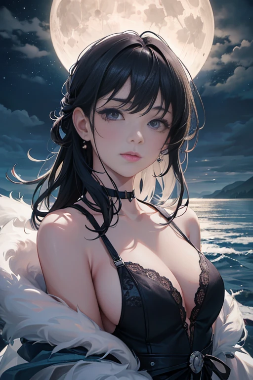 (best quality,4k,8k,highres,masterpiece:1.2),ultra-detailed,(realistic,photorealistic,photo-realistic:1.37),dramatic moonlight,cloudy night sky,full moon in the clouds,night with dramatic moonlight,clouds under moonlight,atmospheric full moon,wild and windy night,moon shining in the sky,dramatic moonlight on the clouds,nighttime with moonlight,cloudy sky under moonlight,in the evening