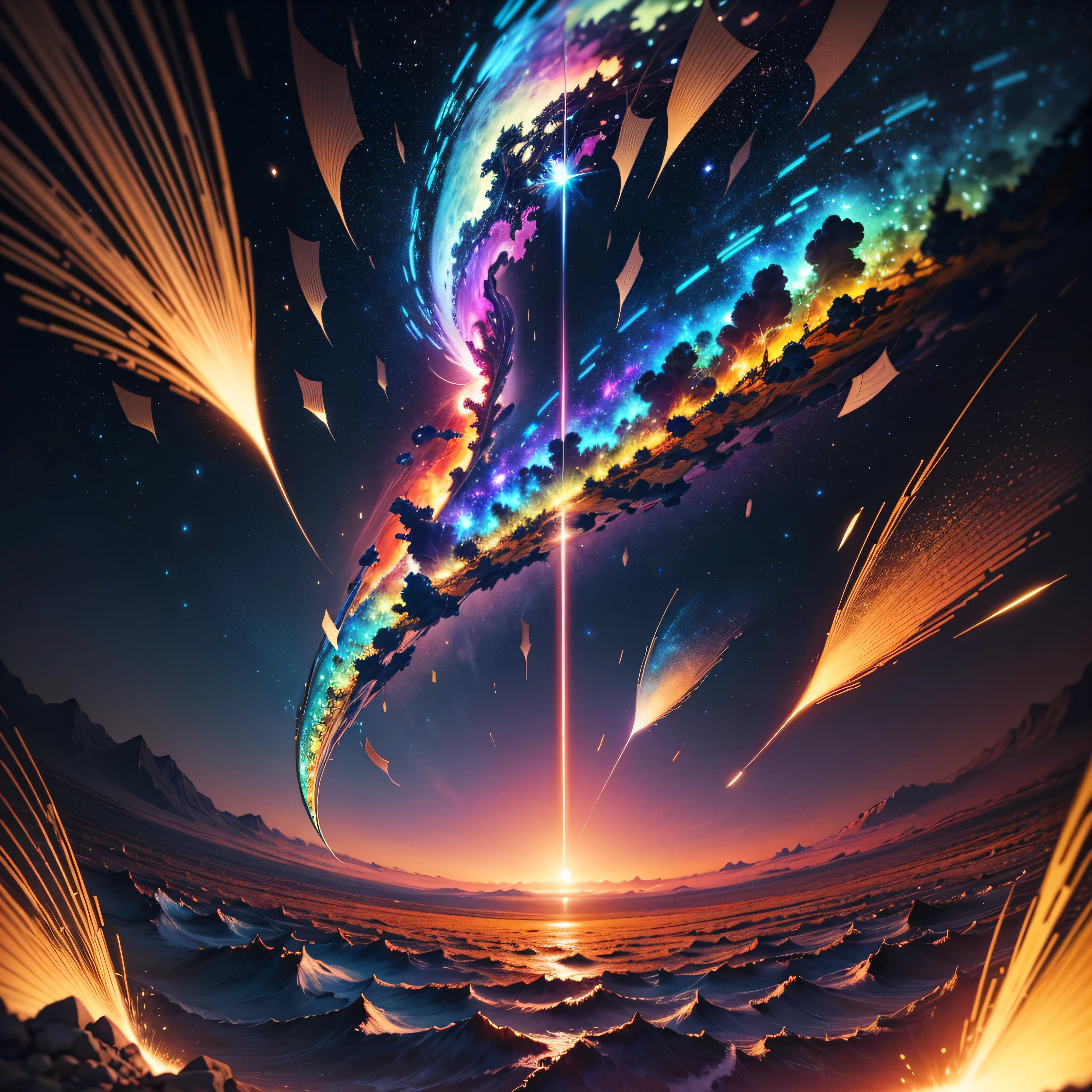 Astronaut:1.4 New Chat 2023-12-22 00:22:57 From the atom to the galaxy 2023-12-22 00:23:59 The universe is made up of a huge variety of objects, from the smallest atom to the largest galaxies. Atoms are the basic units of matter. They are composed of a central nucleus, which contains protons and neutrons, surrounded by electrons orbiting around it. Atoms combine to form molecules and compounds, which are the basis of chemistry and life. The molecules, in turn, combine to form cells, which are the basic units of life. Cells organize themselves into tissues, organs, and systems, forming the human body and that of other animals and plants. In addition, there are other subatomic particles, such as quarks and leptons, that are studied in particle physics. As we move away from the subatomic world, we encounter the planets and stars. Our solar is made up of the Sun, planets, asteroids, comets, and other objects. Stars, in turn, cluster into galaxies, which are huge structures containing billions of stars, as well as nebulae, star clusters, and black holes. The entire universe is filled with galaxies that cluster into superclusters and form a vast cosmic web. And there's still so much more to discover and explore beyond what we know to date masterpiece meticulously intricate ultra_high-details extreme improved ultra_high-quality ultra_high-res ultra_photo-realistic optimal ultra_sharpness perfection accurate volumetric Lightning contrast global illumination cgi vfx sfx reflex Octane_rendered ultra_high-def UHD XT3 DSLR HDR romm rgb pbr 3dcg fxaa blu-ray vivid colors-coded anti-aliasing fkaa txaa rtx ssao opengl-shaders glsl-shaders post-processing post-production cell-shading tone-mapping ❤luminescence Heart glow hearth Crystalline earth radiant varies multi etc. --v 5.2 --s 1000 --c 20 --q 20