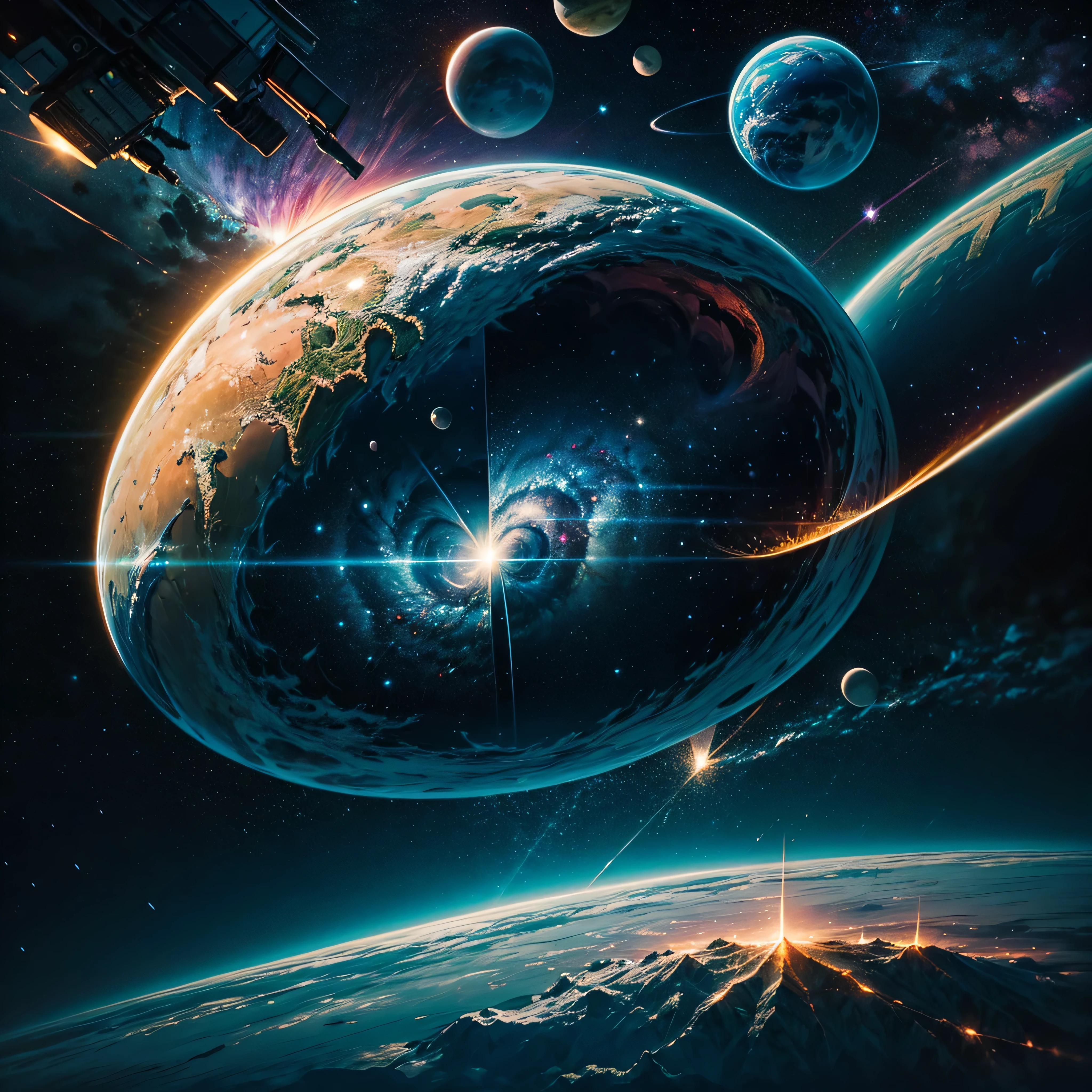 Astronaut:1.4 New Chat 2023-12-22 00:22:57 From the atom to the galaxy 2023-12-22 00:23:59 The universe is made up of a huge variety of objects, from the smallest atom to the largest galaxies. Atoms are the basic units of matter. They are composed of a central nucleus, which contains protons and neutrons, surrounded by electrons orbiting around it. Atoms combine to form molecules and compounds, which are the basis of chemistry and life. The molecules, in turn, combine to form cells, which are the basic units of life. Cells organize themselves into tissues, organs, and systems, forming the human body and that of other animals and plants. In addition, there are other subatomic particles, such as quarks and leptons, that are studied in particle physics. As we move away from the subatomic world, we encounter the planets and stars. Our solar is made up of the Sun, planets, asteroids, comets, and other objects. Stars, in turn, cluster into galaxies, which are huge structures containing billions of stars, as well as nebulae, star clusters, and black holes. The entire universe is filled with galaxies that cluster into superclusters and form a vast cosmic web. And there's still so much more to discover and explore beyond what we know to date masterpiece meticulously intricate ultra_high-details extreme improved ultra_high-quality ultra_high-res ultra_photo-realistic optimal ultra_sharpness perfection accurate volumetric Lightning contrast global illumination cgi vfx sfx reflex Octane_rendered ultra_high-def UHD XT3 DSLR HDR romm rgb pbr 3dcg fxaa blu-ray vivid colors-coded anti-aliasing fkaa txaa rtx ssao opengl-shaders glsl-shaders post-processing post-production cell-shading tone-mapping ❤luminescence Heart glow hearth Crystalline earth radiant varies multi etc. --v 5.2 --s 1000 --c 20 --q 20