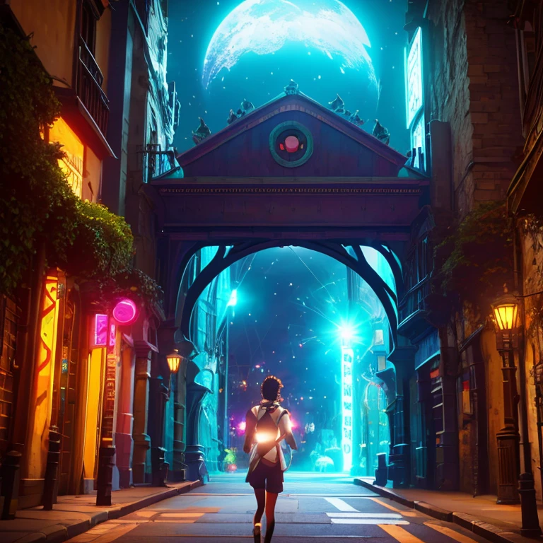 ((Close mid-shot)), estilo Krenz cushart, filtro cinza sombrio, Ultra detailed and visually rich 2D cartoon manga concept art illustration of a girl from Persona 5 wearing headphones walking down a street, (((spontaneous photography))), luminosa e encantador, sombrio e misterioso, reino de fantasia escuro iluminado, (((thirds rule))) profundidade de campo detalhes intrincados, cores sutis, Fantastic kingdom, extremamente detalhado, focus ultra sharp, light particules, Attention to Detail, grandeur and admiration , cinemactic, obra-prima visual impressionante, double-exposure, fotorrealista, cinematographic scene, mais alta qualidade, 32k, octane rendering. Lecrot