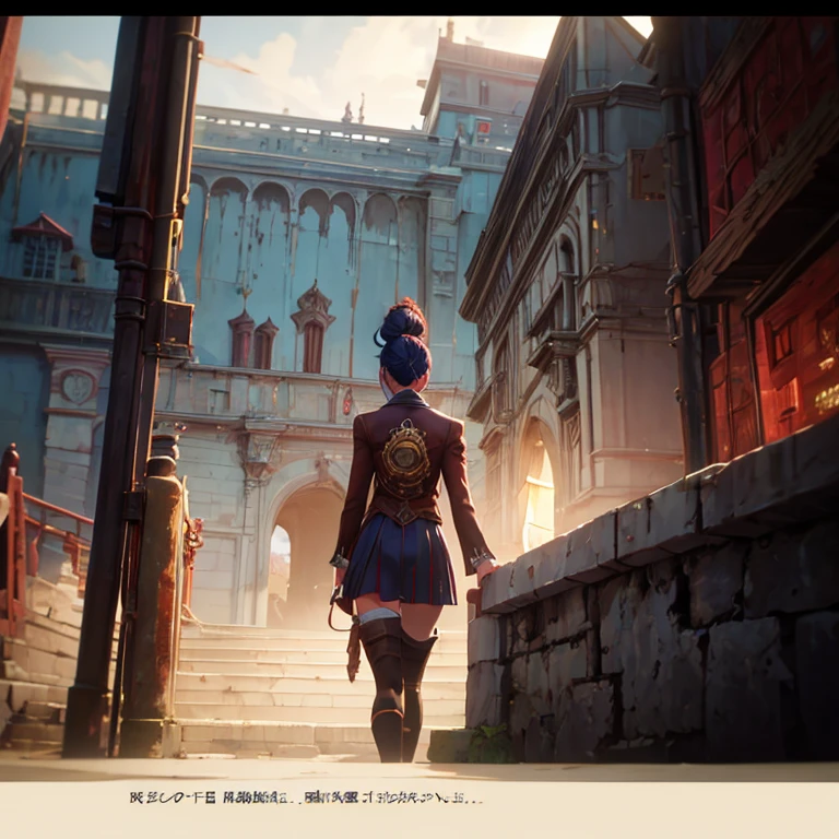 ((Close mid-shot)), estilo Krenz cushart, filtro cinza sombrio, Ultra detailed and visually rich 2D cartoon manga concept art illustration of a girl from Persona 5 wearing headphones walking down a street, (((spontaneous photography))), luminosa e encantador, sombrio e misterioso, reino de fantasia escuro iluminado, (((thirds rule))) profundidade de campo detalhes intrincados, cores sutis, Fantastic kingdom, extremamente detalhado, focus ultra sharp, light particules, Attention to Detail, grandeur and admiration , cinemactic, obra-prima visual impressionante, double-exposure, fotorrealista, cinematographic scene, mais alta qualidade, 32k, octane rendering. Lecrot