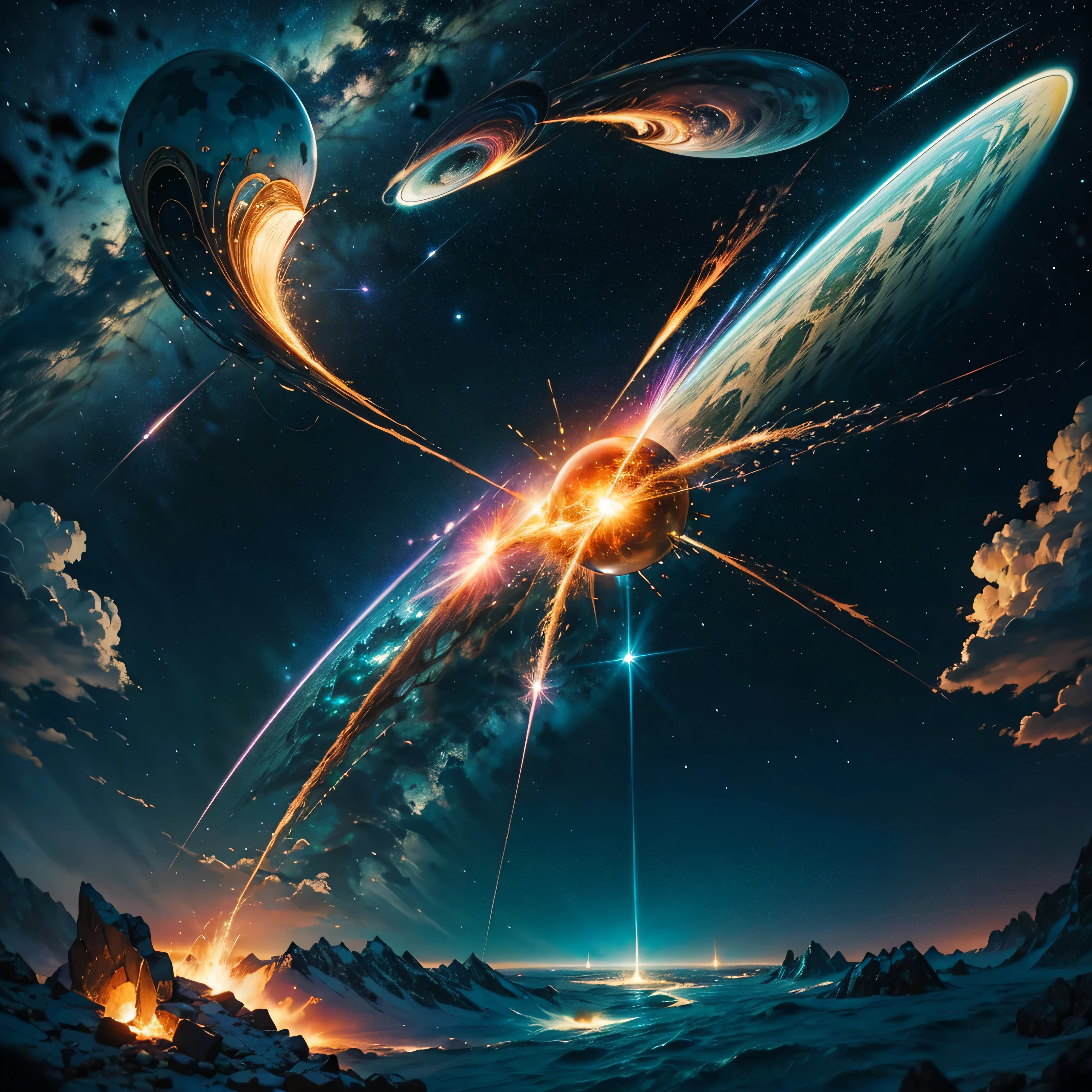Astronaut:1.4 New Chat 2023-12-22 00:22:57 From the atom to the galaxy 2023-12-22 00:23:59 The universe is made up of a huge variety of objects, from the smallest atom to the largest galaxies. Atoms are the basic units of matter. They are composed of a central nucleus, which contains protons and neutrons, surrounded by electrons orbiting around it. Atoms combine to form molecules and compounds, which are the basis of chemistry and life. The molecules, in turn, combine to form cells, which are the basic units of life. Cells organize themselves into tissues, organs, and systems, forming the human body and that of other animals and plants. In addition, there are other subatomic particles, such as quarks and leptons, that are studied in particle physics. As we move away from the subatomic world, we encounter the planets and stars. Our solar is made up of the Sun, planets, asteroids, comets, and other objects. Stars, in turn, cluster into galaxies, which are huge structures containing billions of stars, as well as nebulae, star clusters, and black holes. The entire universe is filled with galaxies that cluster into superclusters and form a vast cosmic web. And there's still so much more to discover and explore beyond what we know to date masterpiece meticulously intricate ultra_high-details extreme improved ultra_high-quality ultra_high-res ultra_photo-realistic optimal ultra_sharpness perfection accurate volumetric Lightning contrast global illumination cgi vfx sfx reflex Octane_rendered ultra_high-def UHD XT3 DSLR HDR romm rgb pbr 3dcg fxaa blu-ray vivid colors-coded anti-aliasing fkaa txaa rtx ssao opengl-shaders glsl-shaders post-processing post-production cell-shading tone-mapping ❤luminescence Heart glow hearth Crystalline earth radiant varies multi etc. --v 5.2 --s 1000 --c 20 --q 20