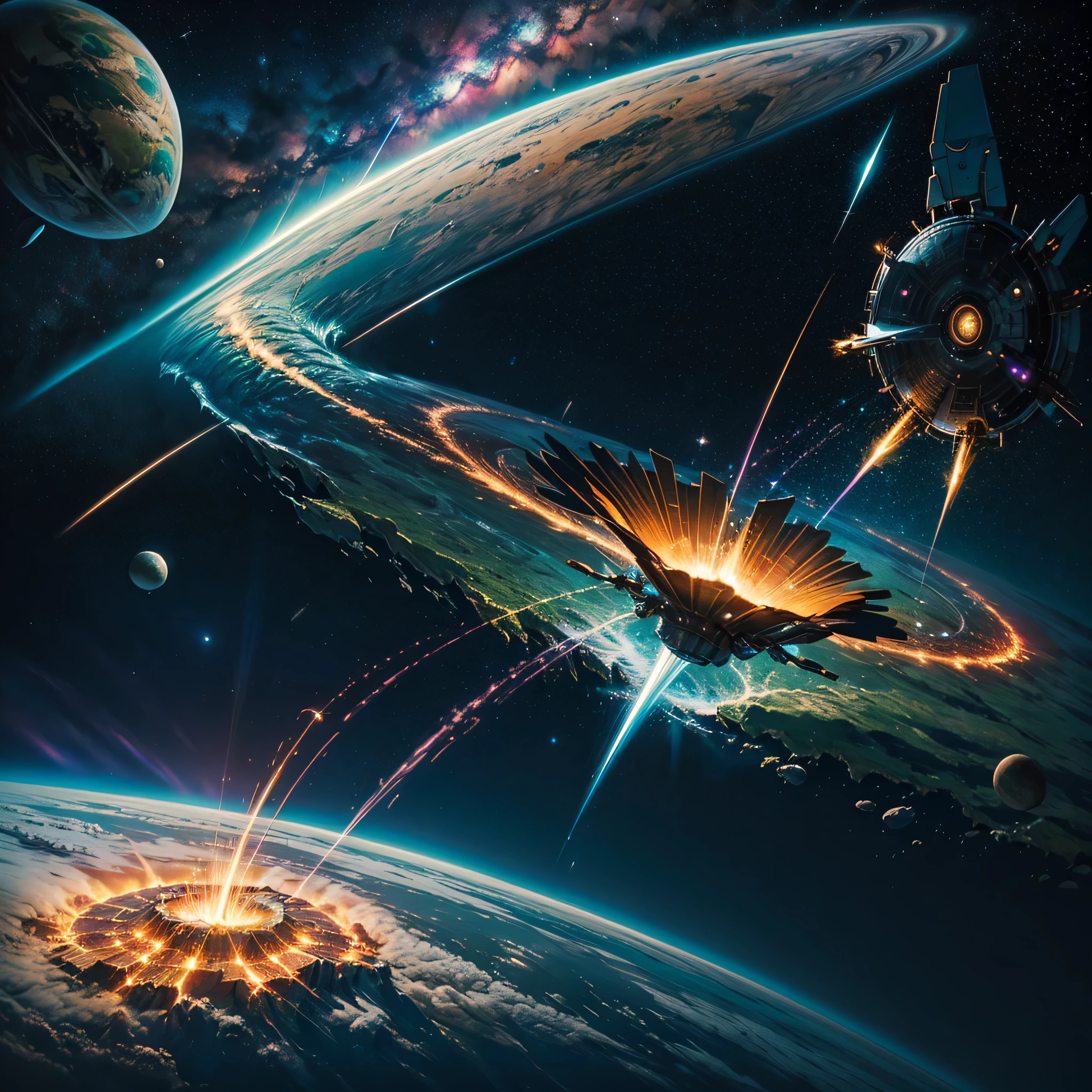 Astronaut:1.4 New Chat 2023-12-22 00:22:57 From the atom to the galaxy 2023-12-22 00:23:59 The universe is made up of a huge variety of objects, from the smallest atom to the largest galaxies. Atoms are the basic units of matter. They are composed of a central nucleus, which contains protons and neutrons, surrounded by electrons orbiting around it. Atoms combine to form molecules and compounds, which are the basis of chemistry and life. The molecules, in turn, combine to form cells, which are the basic units of life. Cells organize themselves into tissues, organs, and systems, forming the human body and that of other animals and plants. In addition, there are other subatomic particles, such as quarks and leptons, that are studied in particle physics. As we move away from the subatomic world, we encounter the planets and stars. Our solar is made up of the Sun, planets, asteroids, comets, and other objects. Stars, in turn, cluster into galaxies, which are huge structures containing billions of stars, as well as nebulae, star clusters, and black holes. The entire universe is filled with galaxies that cluster into superclusters and form a vast cosmic web. And there's still so much more to discover and explore beyond what we know to date masterpiece meticulously intricate ultra_high-details extreme improved ultra_high-quality ultra_high-res ultra_photo-realistic optimal ultra_sharpness perfection accurate volumetric Lightning contrast global illumination cgi vfx sfx reflex Octane_rendered ultra_high-def UHD XT3 DSLR HDR romm rgb pbr 3dcg fxaa blu-ray vivid colors-coded anti-aliasing fkaa txaa rtx ssao opengl-shaders glsl-shaders post-processing post-production cell-shading tone-mapping ❤luminescence Heart glow hearth Crystalline earth radiant varies multi etc. --v 5.2 --s 1000 --c 20 --q 20