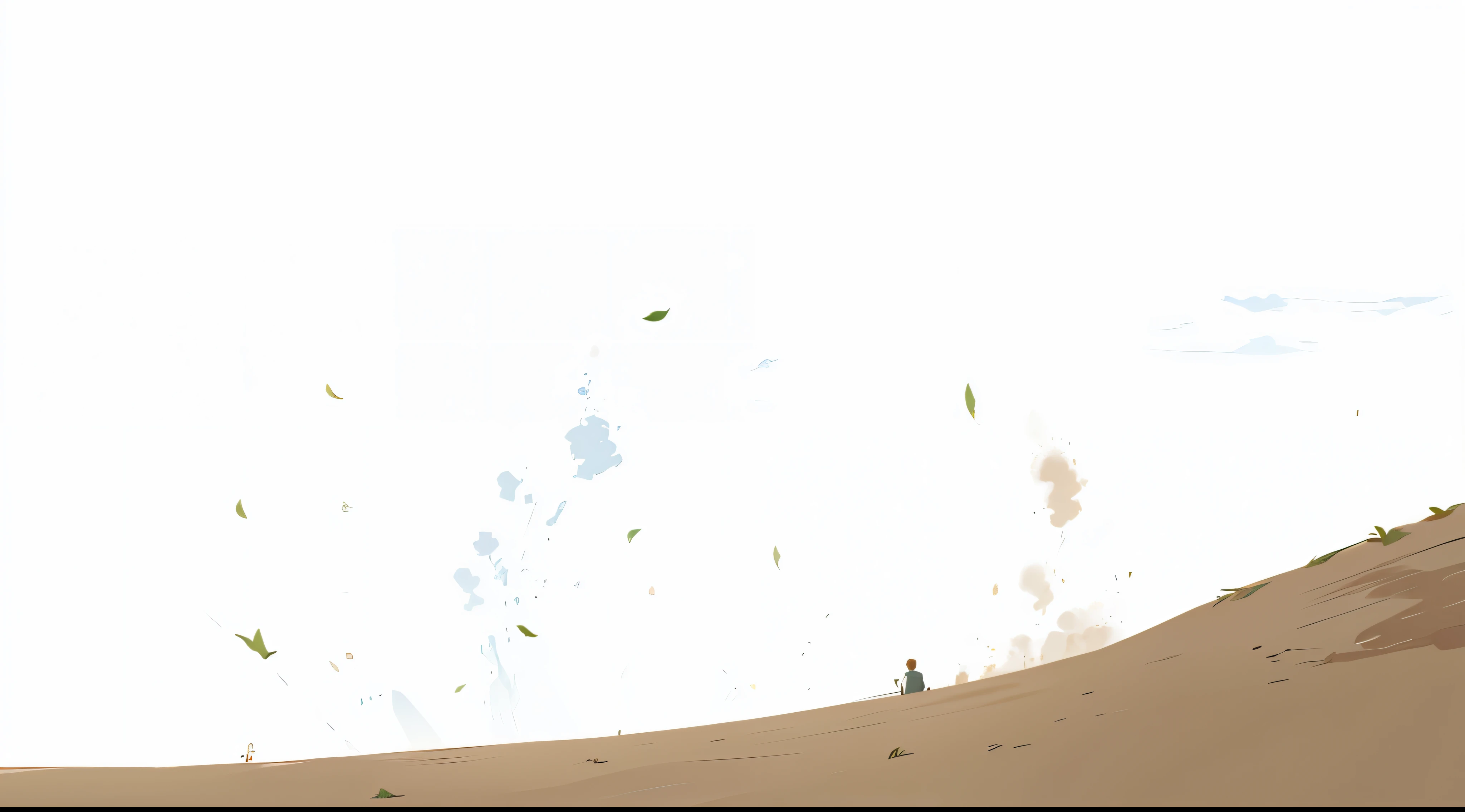 anime style illustration, soil, land, dirt ground,