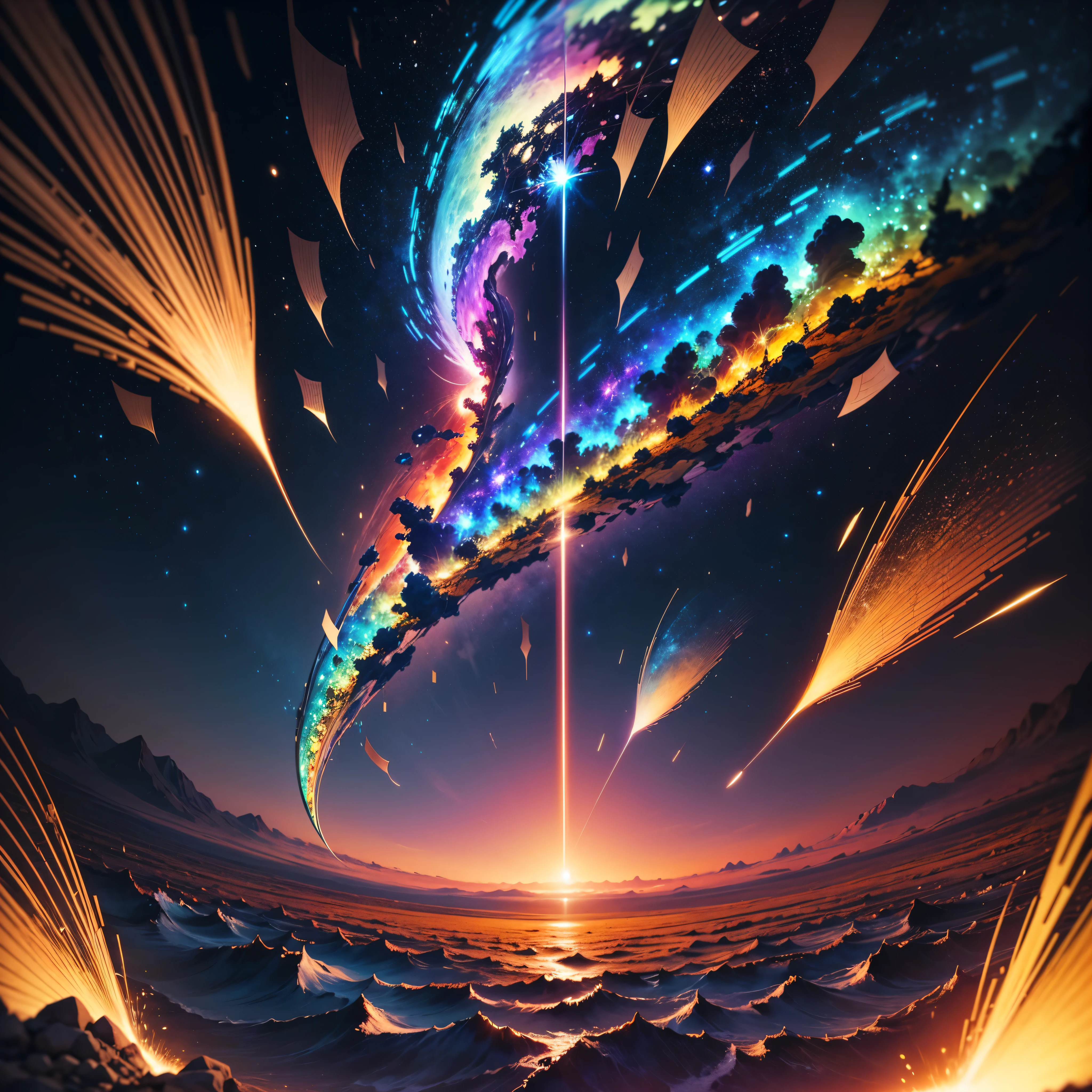 Astronaut:1.4 New Chat 2023-12-22 00:22:57 From the atom to the galaxy 2023-12-22 00:23:59 The universe is made up of a huge variety of objects, from the smallest atom to the largest galaxies. Atoms are the basic units of matter. They are composed of a central nucleus, which contains protons and neutrons, surrounded by electrons orbiting around it. Atoms combine to form molecules and compounds, which are the basis of chemistry and life. The molecules, in turn, combine to form cells, which are the basic units of life. Cells organize themselves into tissues, organs, and systems, forming the human body and that of other animals and plants. In addition, there are other subatomic particles, such as quarks and leptons, that are studied in particle physics. As we move away from the subatomic world, we encounter the planets and stars. Our solar is made up of the Sun, planets, asteroids, comets, and other objects. Stars, in turn, cluster into galaxies, which are huge structures containing billions of stars, as well as nebulae, star clusters, and black holes. The entire universe is filled with galaxies that cluster into superclusters and form a vast cosmic web. And there's still so much more to discover and explore beyond what we know to date masterpiece meticulously intricate ultra_high-details extreme improved ultra_high-quality ultra_high-res ultra_photo-realistic optimal ultra_sharpness perfection accurate volumetric Lightning contrast global illumination cgi vfx sfx reflex Octane_rendered ultra_high-def UHD XT3 DSLR HDR romm rgb pbr 3dcg fxaa blu-ray vivid colors-coded anti-aliasing fkaa txaa rtx ssao opengl-shaders glsl-shaders post-processing post-production cell-shading tone-mapping ❤luminescence Heart glow hearth Crystalline earth radiant varies multi etc. --v 5.2 --s 1000 --c 20 --q 20