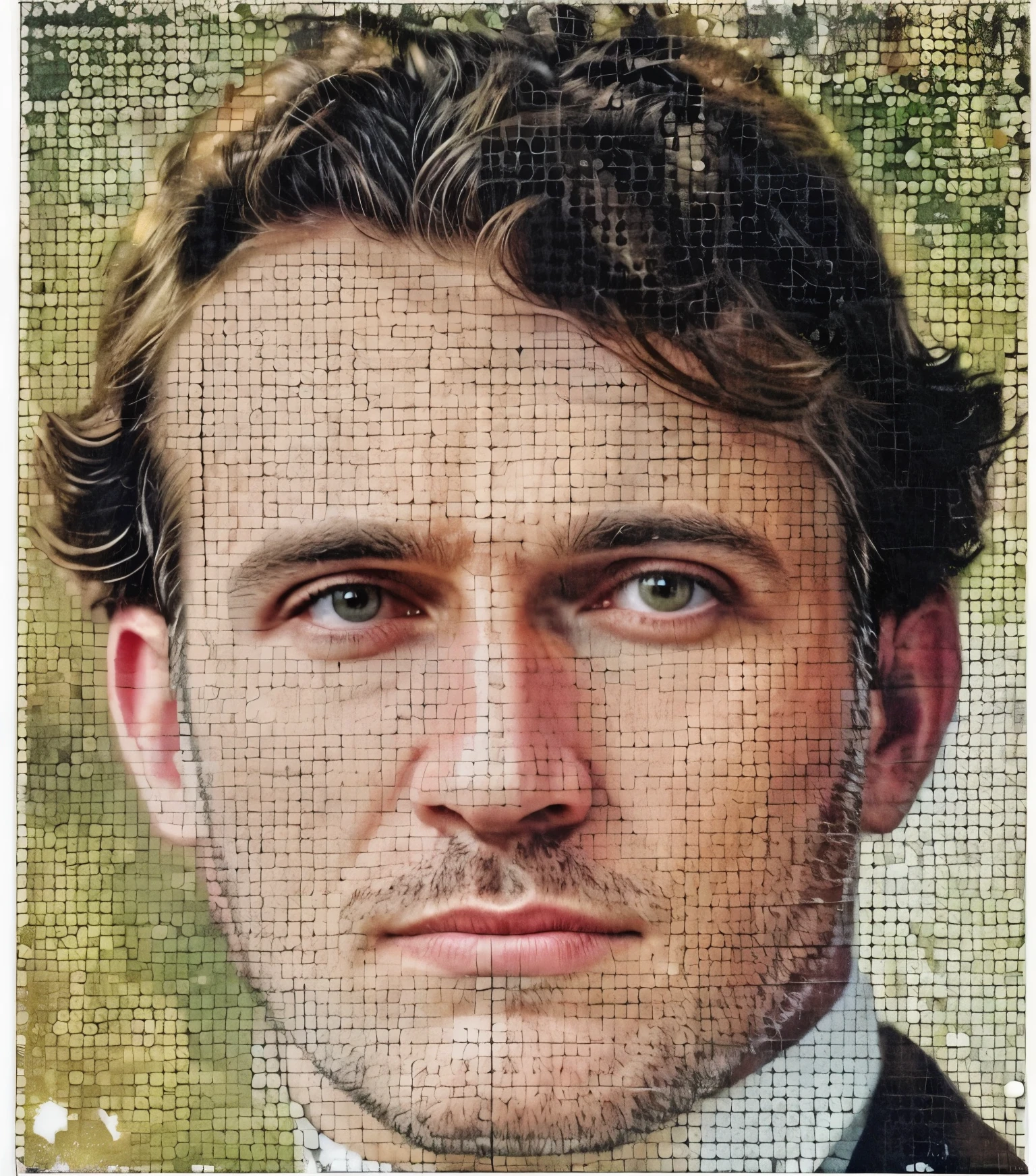 a close up of a man in a suit and tie with a quote, a colorized photo, inspired by John Elwood Bundy, inspired by Horatio McCulloch, grainy photo of an ugly man, colourized, houdini & photoshop, houdini, colorized photon, zoomed out portrait of a duke, james gleeson