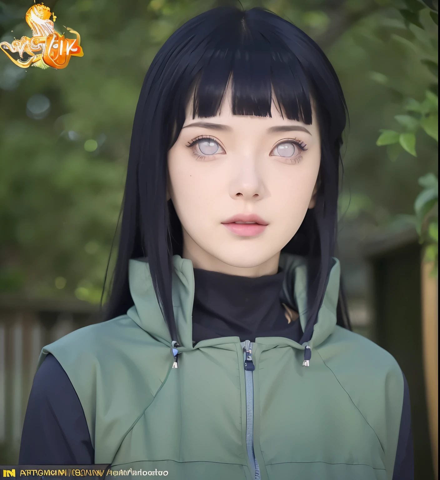 (RAW Photo:1,2), (masterpiece:1,3), hinata\(boruto), 1girl, solo, young female, (best quality:1,4), ultra high resolution, 8k, top quality, (realistic, photo-realistic:1.37), ultra-detailed, best quality, ultra-high resolution, professional lighting, physically-based rendering, sharp focus, good composition, (bokeh:1.2), (full body), outdoors, looking at viewer, perfect composition, detailed lips, big breast, beautiful face, body propotion, blush, (pink lips), ((long hair)), (purple eyes), soft gaze, sad smile, super realistic, detailed, photoshoot, realistic face and body, realistic hair, realistic eyes, realistic nose, realistic lips, (((dark blue hair))), 25 years old girl,