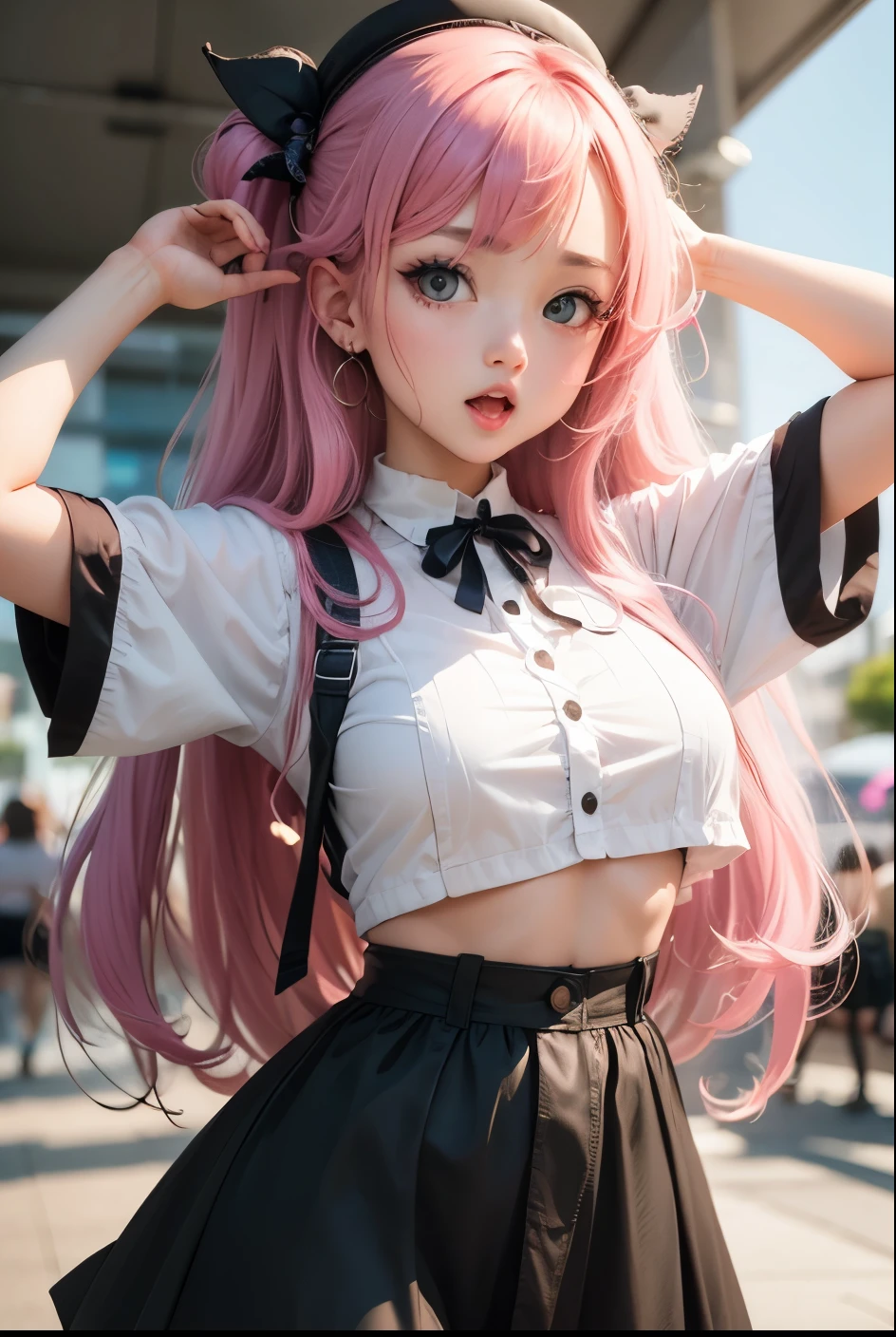 cute girl, crazy
