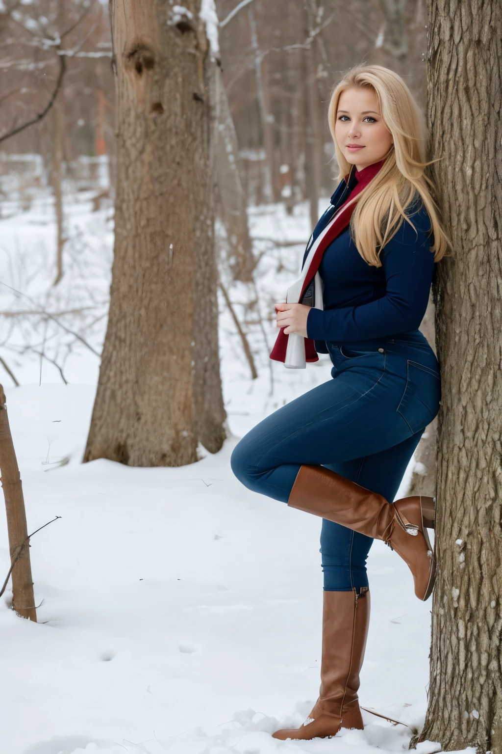 Anna semenovich long straight blonde hair with curves
