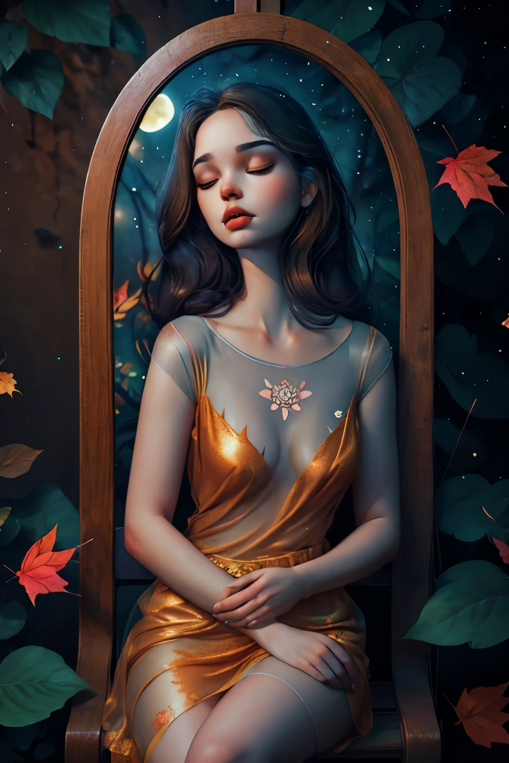 masterpiece), best quality, expressive eyes, perfect face, highly detailed, high resolution, beautiful, (masterpiece), best quality, expressive eyes, perfect face, 1 sexy girl dressed in forest, flowers, leaves, mandalas, fractal, Sleeping Beauty, by Bella🦋 full body, beautiful girl sleeping, room with mirror, girl sleeping in bed and sheets, old clock and lamp on the table, full body, black hair, transparent clothes, open legs, view of pubic hair, 1 sexy girl in see-through forest clothes, exposed breasts, open see-through t-shirt, mandala and flower tattoos, best quality, masterpiece, illustration, very delicate and beautiful, highly detailed, CG, Unity, 8k wallpaper, huge file size, very wide lens, soft lighting, Sleeping Beauty, by Bella🦋 full body, beautiful sleeping girl, full body, slight smile, open legs, view of pubic hair, transparent clothing showing naked body, beautiful vagina, vagina with soft hairs , eyes closed, Latin girl sitting on a park bench, girl sitting on a garden bench, oil painting, Latin tanned skin, full moon night sky, falling autumn leaves, autumn leaves in the wind, black hair and brown, long hair floating in the wind, girl looking at an old clock, nsfw,(( Felicity Jones)), (sensual), (Extremely beautiful), (erotic:1.2), (sublime:1.0), (Extremely sensitive:1.0 ), (wise and understanding: 1.2), (feminine: 1.2), (complex: 1.2), (masterpiece). ),Extremely detailed, hyper-realistic, deep shadows and bright highlights, perfectly detailed face, (transparent), (accentuated curves), slim build, perfect slim thighs, perfect feet, full body shown, (high quality), (extremely delicate and beautiful), (natural postures, natural expression), (skin teeth), (realistic shiny hair, realistic shiny skin, nsfw,sfw