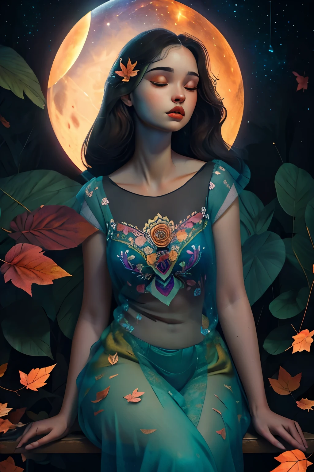 masterpiece), best quality, expressive eyes, perfect face, highly detailed, high resolution, beautiful, (masterpiece), best quality, expressive eyes, perfect face, 1 sexy girl dressed in forest, flowers, leaves, mandalas, fractal, Sleeping Beauty, by Bella🦋 full body, beautiful girl sleeping, room with mirror, girl sleeping in bed and sheets, old clock and lamp on the table, full body, black hair, transparent clothes, open legs, view of pubic hair, 1 sexy girl in see-through forest clothes, exposed breasts, open see-through t-shirt, mandala and flower tattoos, best quality, masterpiece, illustration, very delicate and beautiful, highly detailed, CG, Unity, 8k wallpaper, huge file size, very wide lens, soft lighting, Sleeping Beauty, by Bella🦋 full body, beautiful sleeping girl, full body, slight smile, open legs, view of pubic hair, transparent clothing showing naked body, beautiful vagina, vagina with soft hairs , eyes closed, Latin girl sitting on a park bench, girl sitting on a garden bench, oil painting, Latin tanned skin, full moon night sky, falling autumn leaves, autumn leaves in the wind, black hair and brown, long hair floating in the wind, girl looking at an old clock, nsfw,(( Felicity Jones)), (sensual), (Extremely beautiful), (erotic:1.2), (sublime:1.0), (Extremely sensitive:1.0 ), (wise and understanding: 1.2), (feminine: 1.2), (complex: 1.2), (masterpiece). ),Extremely detailed, hyper-realistic, deep shadows and bright highlights, perfectly detailed face, (transparent), (accentuated curves), slim build, perfect slim thighs, perfect feet, full body shown, (high quality), (extremely delicate and beautiful), (natural postures, natural expression), (skin teeth), (realistic shiny hair, realistic shiny skin, nsfw,sfw