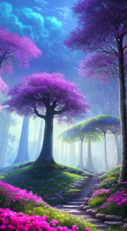 masterpiece, best quality, high quality,extremely detailed CG unity 8k wallpaper, An enchanting and dreamy scene of a fantasy forest, with towering trees, glowing mushrooms, and hidden fairy glens, creating a sense of mystique and enchantment, artstation, digital illustration, intricate, trending, pastel colors, oil paiting, award winning photography, Bokeh, Depth of Field, HDR, bloom, Chromatic Aberration ,Photorealistic,extremely detailed, trending on artstation, trending on CGsociety, Intricate, High Detail, dramatic, art by midjourney