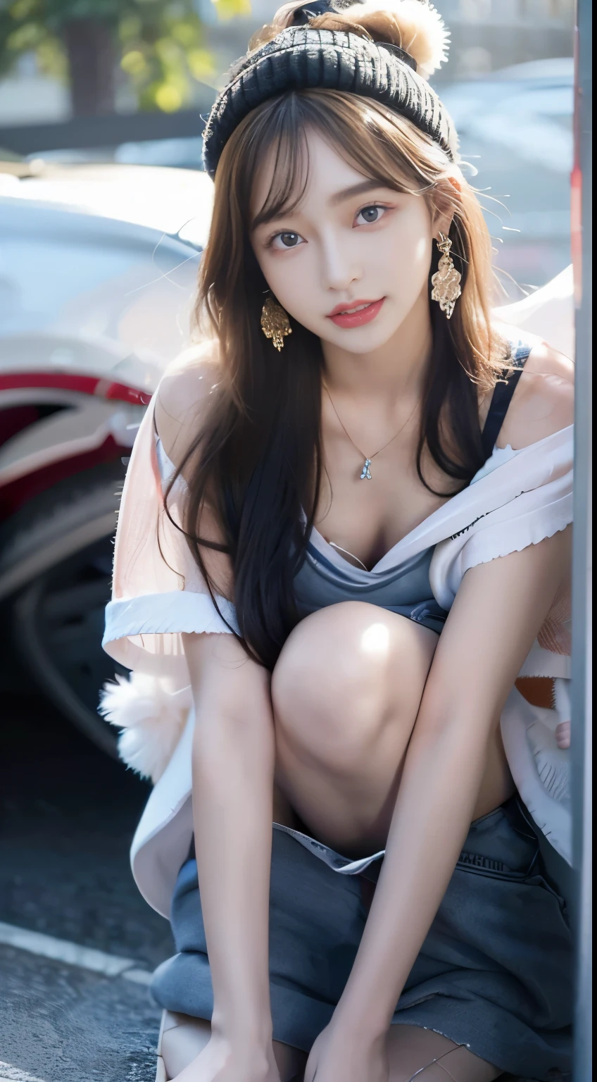 (32K,high-detail,high detal,hight resolution,highdensity,独奏:1.3),(Realistic people,Live action,A detailed eye,hight resolutionの目,Fine eyes,Eyes that look like they are alive,beautiful dark blue eyes,Fishing eyes,Detailed lips,Crystal clear white skin,detailed realistic faces:1.3),(Japanese ido,Korean Idols,model in Japan,Korean models,Korean K-Pop Female Idols:1.2),(with a flushed face,natural make up,a necklace,piercings)(Wintersのコート,),(Sexy and very beautiful Korean16 years old ,Cool eyes,little smiling,frontage,Looking at the camera,Fashion Leader,fashion modell,Soft skin,Unforgettable eyes,Her eyes are too beautiful,I want to go to Paris Collection..,Cutting-edge fashion:1.6),(showing your whole body,Show full-body fashion,Fashion that stands out:1.7),Winters,It's snowing(Winters),I'm wearing Santa cosplay、