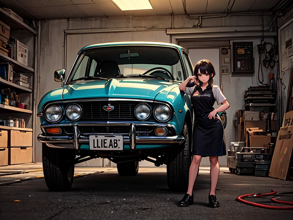 In a nostalgic setting of a vintage garage, a classic car occupies the spotlight. Its sleek lines and timeless beauty are preserved by the hands of a talented and confident female mechanic. She stands beside the car, her perfectly greased hands holding a wrench, a symbol of her passion and expertise.
Tell the story behind this captivating image. Who is this mechanic, and what drives her love for classic cars? Does she come from a long line of automotive enthusiasts, or did she stumble upon her passion by chance? Explore the challenges she faces in a traditionally male-dominated field and how she overcomes them with her determination and skills.
Consider the relationship between the mechanic and the classic car. Is it a treasured family heirloom that she’s restoring with love and devotion? Or perhaps it’s a project she took on to prove her abilities and establish herself in the industry. Dive into the intricacies of the car’s history and the memories it holds for its owner.
Furthermore, delve into the dynamics of the vintage garage. Is it a place of camaraderie and support for the mechanic, where she finds a community of like-minded individuals? Or is it a constant battleground for respect and recognition, where she must constantly prove herself? Explore how the mechanic’s presence challenges traditional gender roles and inspires others to follow their passions fearlessly.
Through this image, bring to life a tale of determination, empowerment, and the enduring love for classic cars. Let it evoke a sense of nostalgia and ignite the readers’ imagination as they enter the world of the “Reviving the Classics.”