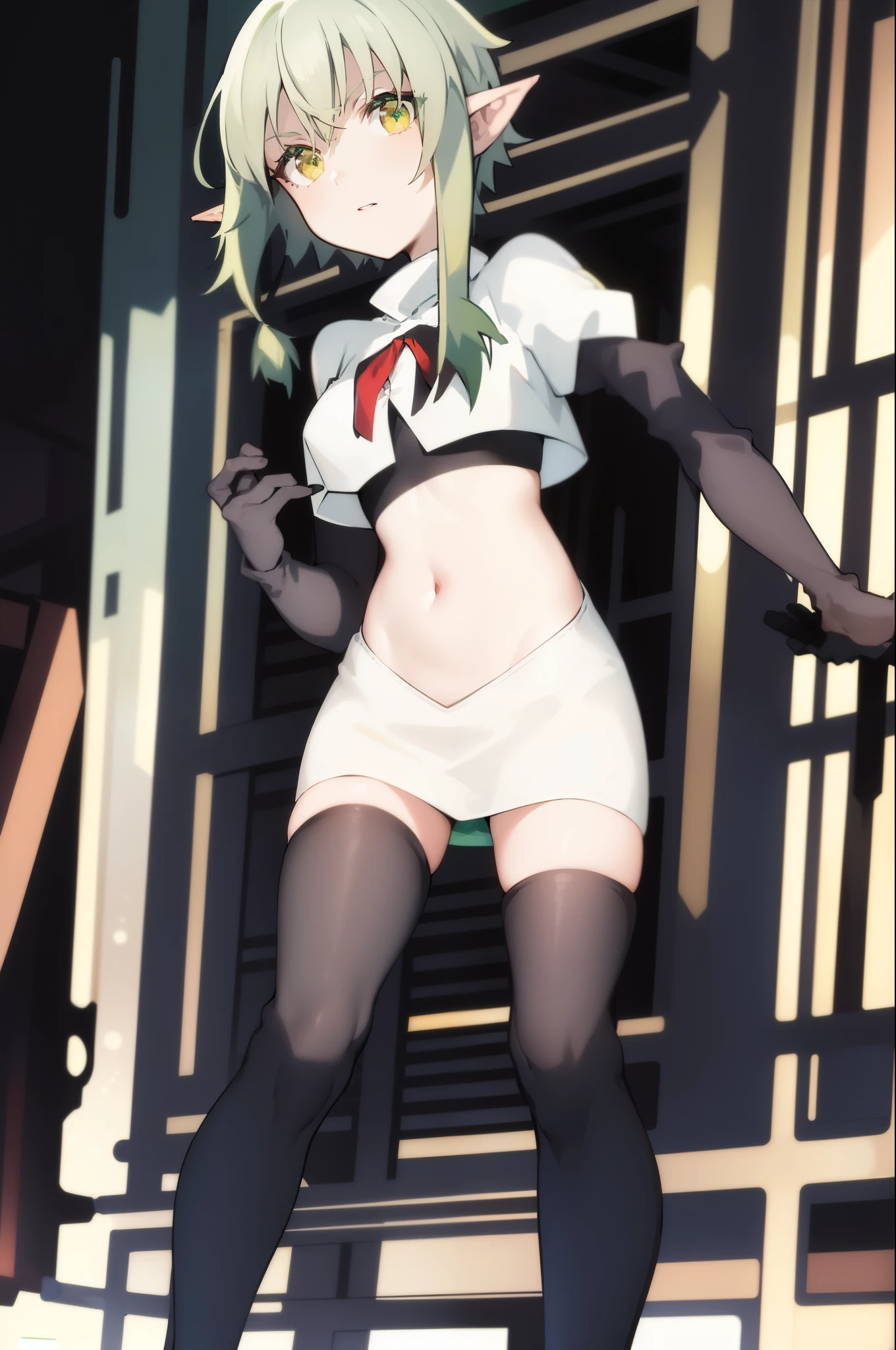(2000's style, anime screencap, cel shading, high resolution, clean brush stroke, highly detailed, perfect anatomy, NSFW), private western style toilet, tile floor, public indecency, exhibitionism, female masturbation (against glass:1.5), 1girl (solo:1.5), full body, open pose, look at viewer, Darkness, masochism, looking at viewer, x hair ornament, ribbon, ponytail, perfect, HDR, UHD