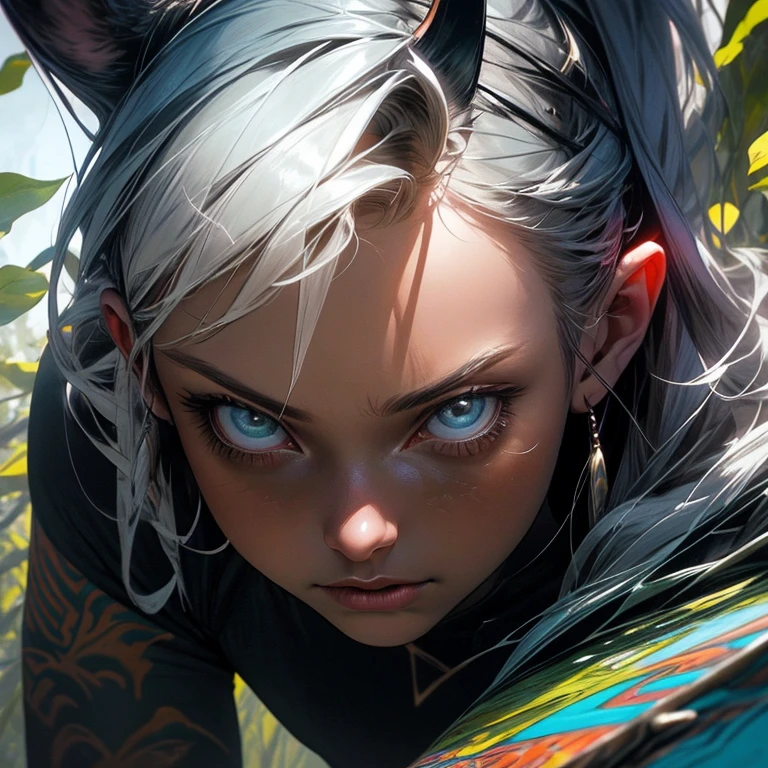 (melhor qualidade,alto,ultra-detalhado,Realistic:1.2) Quadrinhos americanos detalhados e coloridos, Comic books with jagged panels showing The Mystery of the Enchanted Forest. usando vibrante, Exaggerated colors to accentuate illustrations. The characters are highly detailed and expressive, with intricate facial features and expressive eyes. The scenes depict a dense and mysterious forest with magical elements and hidden creatures. Add depth to the composition with dynamic perspectives and dramatic angles. The art recalls traditional comic book illustrations, com uma mistura de linhas arrojadas e sombreamento realista. Experience unique textures and patterns to create a visually captivating experience. Incorporate visually striking speech balloons and sound effects to enhance storytelling. Lighting is dramatic, projetando sombras intrigantes e destacando elementos-chave.