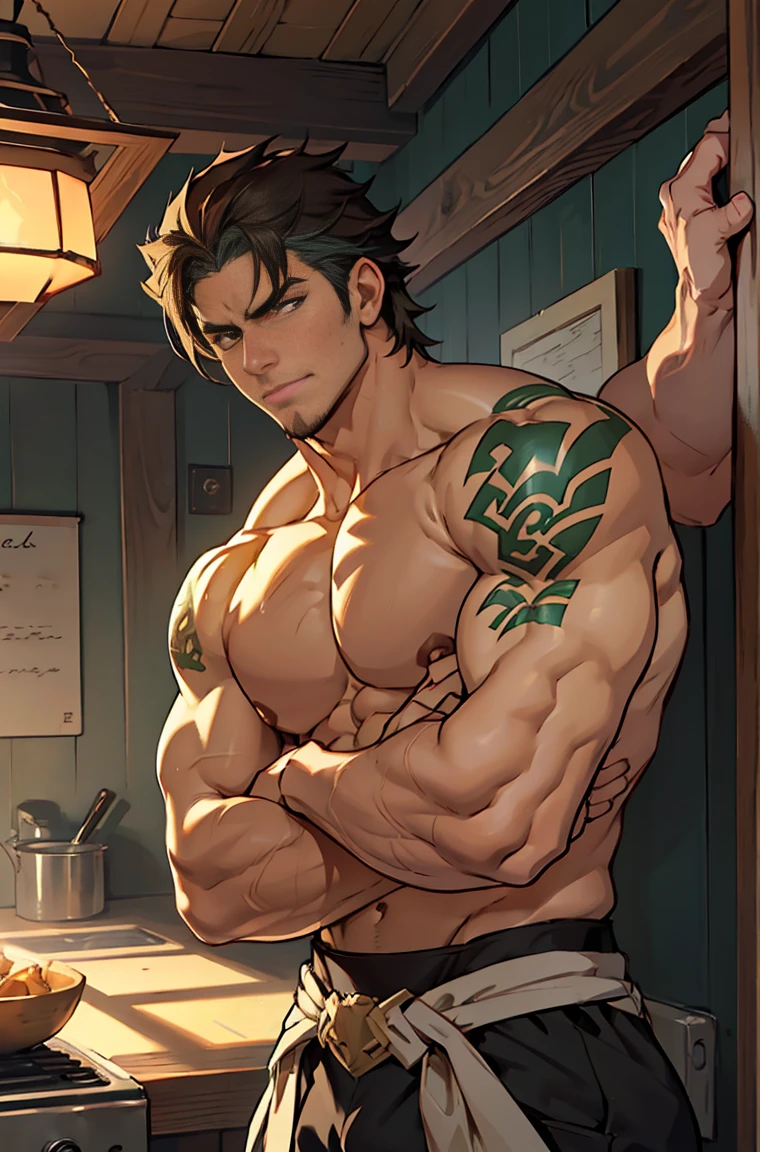 show off thick arms to the audience,looking at viewert,((The audience is blocked by the protagonist in a corner and the perspective is slightly lower.)),(Observe the protagonist from an interdepartmental perspective that is extremely close to the protagonist from bottom to top),Side Body,Sense of evil,Sharp eyes,Thick dark brown hair on crotch,Upper body clothes,closeup of arms,The protagonist enthusiastically hugged a thinner and shorter peer around his waist. The peer looked full of enjoyment.,((The camera zooms in)),There are strange dark green patterns on his shoulders,Shoulders exposed,Stout arms,Shoulders very broad,Muscles protrude a lot,Bulging crotch,(Long and explosive legtremely tall height),Highest image quality,Pessoas do sexo masculino,Child,1 ,jovem e bonito,Shoun,Cabelo liso curto,Pele escura,Anime peito grande,anime wallpaper,sozinho,Foco Masculino,cuecas,Dilation of the pectoral muscles,capa vermelhirilha saliente,Fundo Urbano,Espalhe as pernas,sexy,(master part, best quality),meias brancas longaotas Red Martin,((Exaggerated bulge of muscles)),The protagonist is very tall and his head almost reaches the ceiling.,The background is in an interior with vintage furniture and vintage wooden floor surrounding,Lush woods outside the window,musclebound and hulking, muscular characters, super buff and cool, tall and muscular, muscular!!, very buff, 2 muscular attractive men, massive muscles, big muscle, Muscular men, Two anime handsome men, muscular!, gigachad muscles, muscular bodies, muscular character,Giant arm