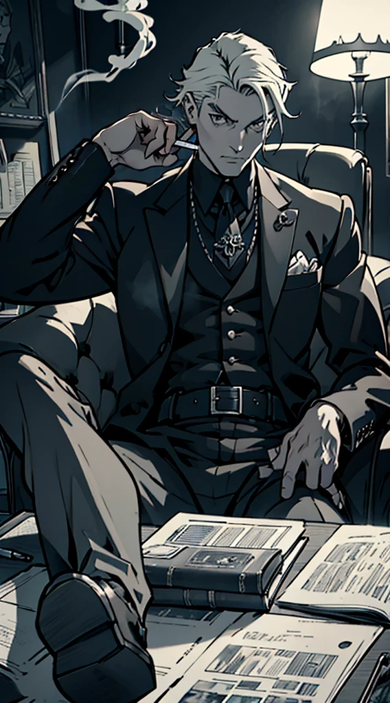 holding a cigarette