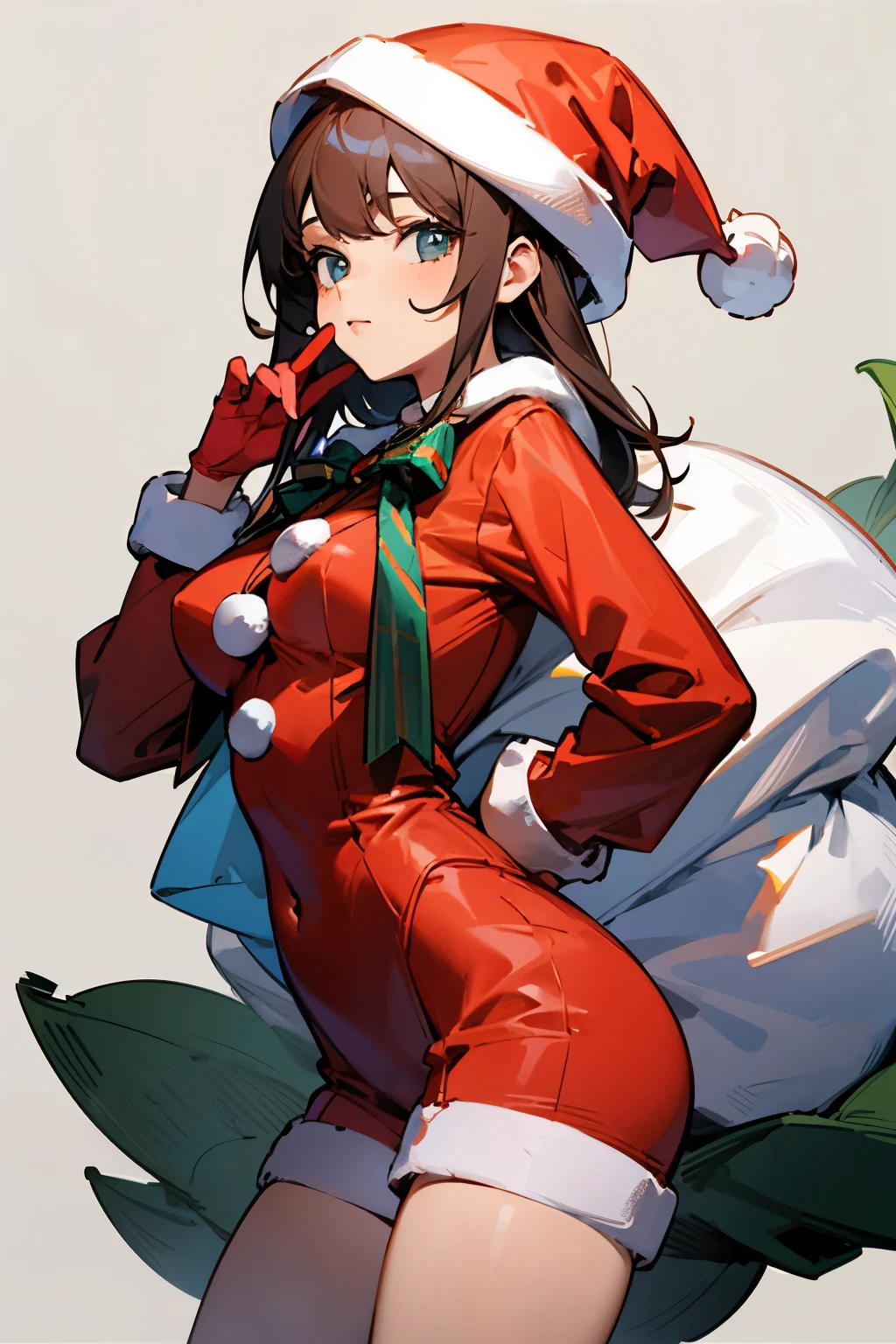 girl in santa claus costume